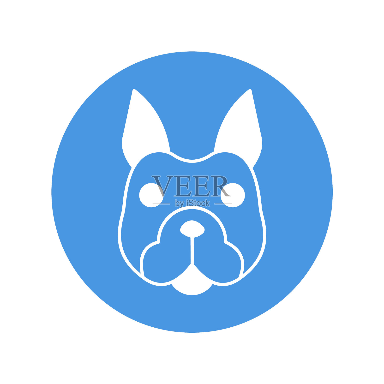 猎犬矢量图标,可以很容易地修改或编辑图标素材