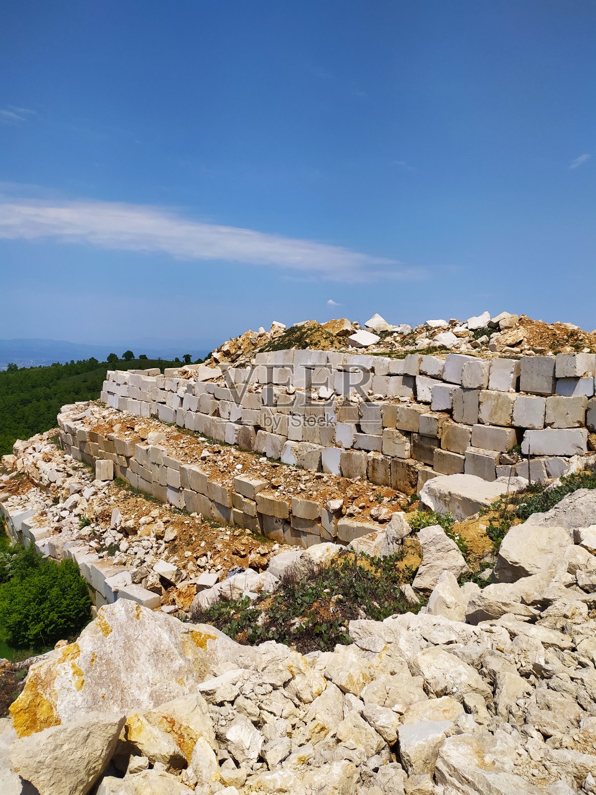 土耳其的一座大理石矿照片摄影图片