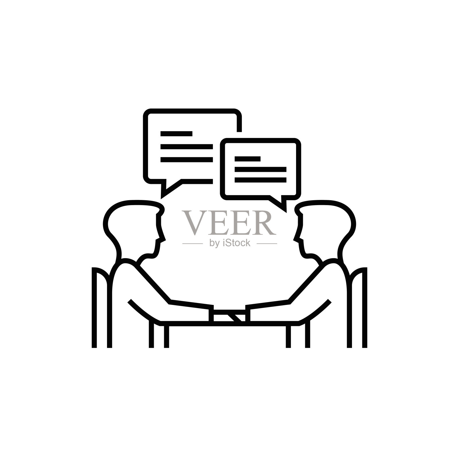 会议线路图标插画图片素材