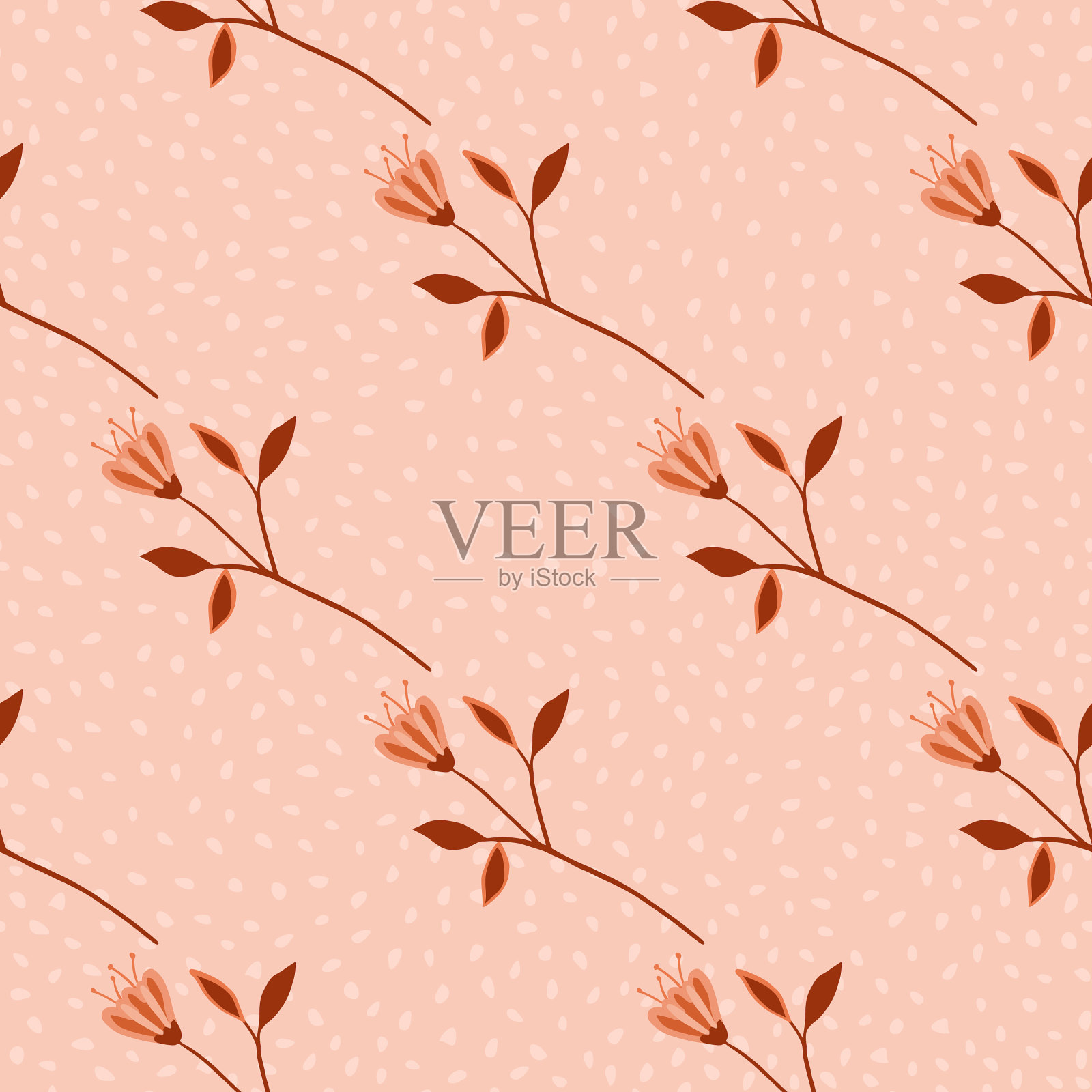 装饰野花无缝图案花卉插画图片素材