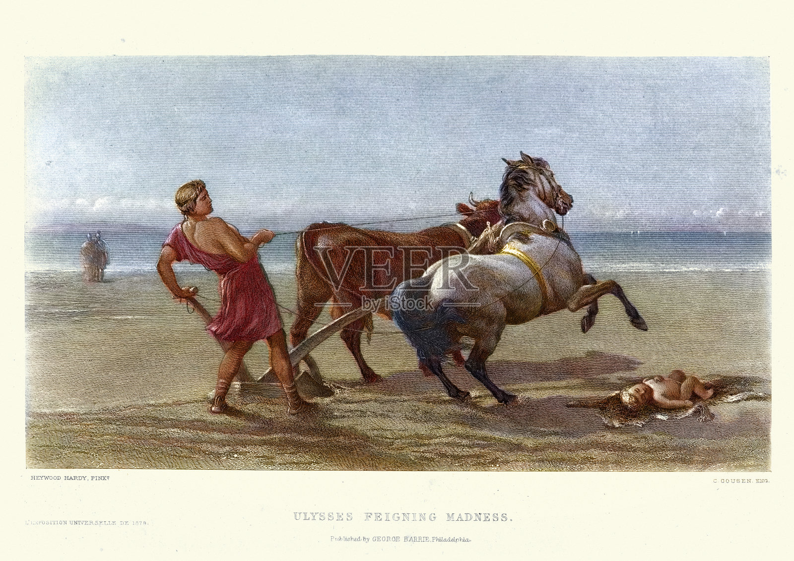 海伍德·哈迪,或假装疯狂的尤利西斯插画图片素材