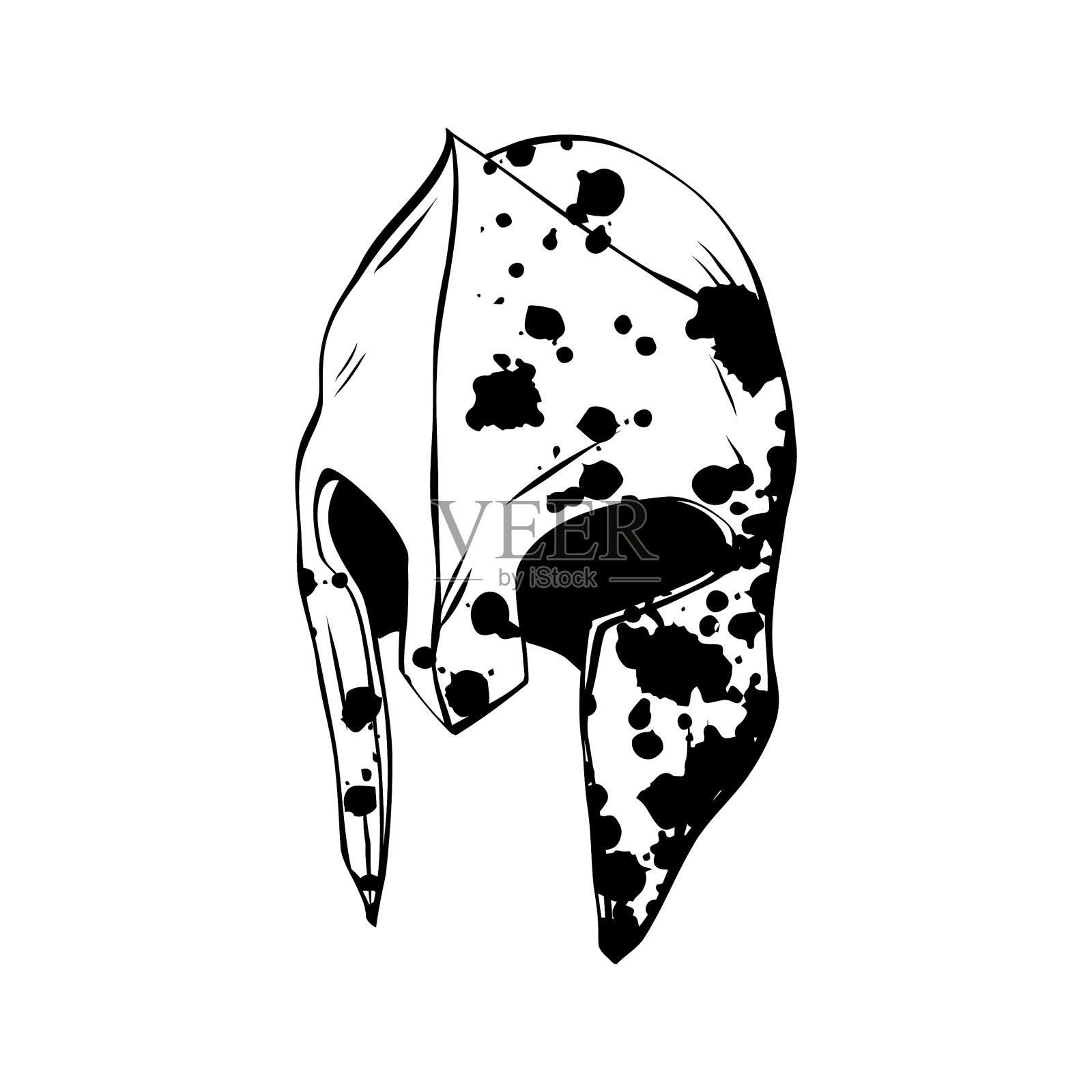 斯巴达头盔绘制插图插画图片素材