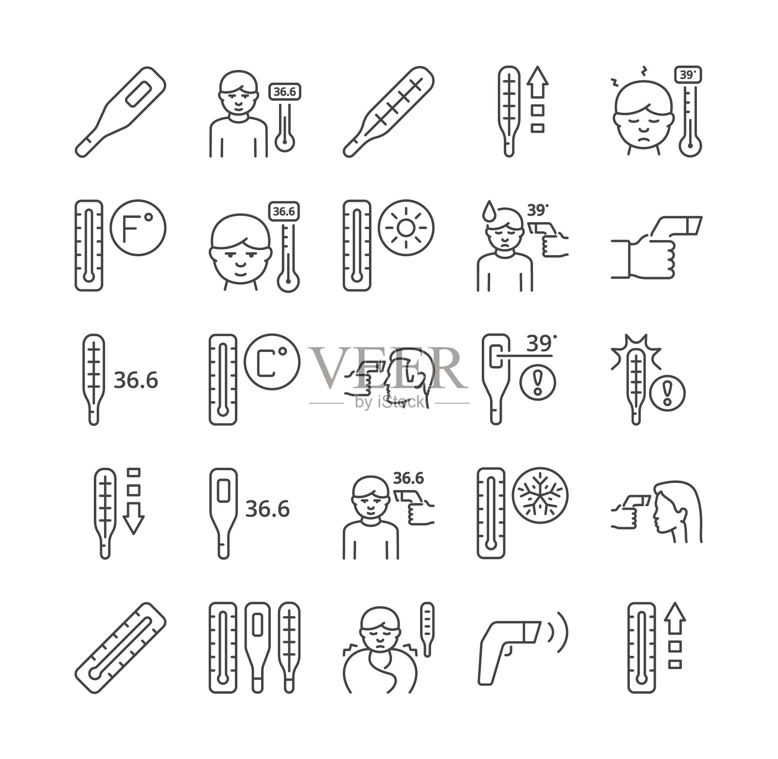 温度线图标图标素材