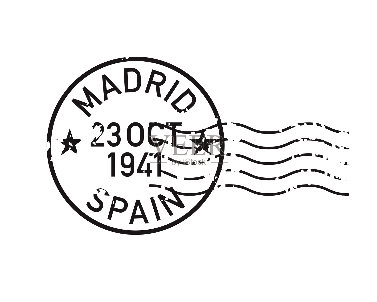 复古邮戳邮票图标插画图片素材