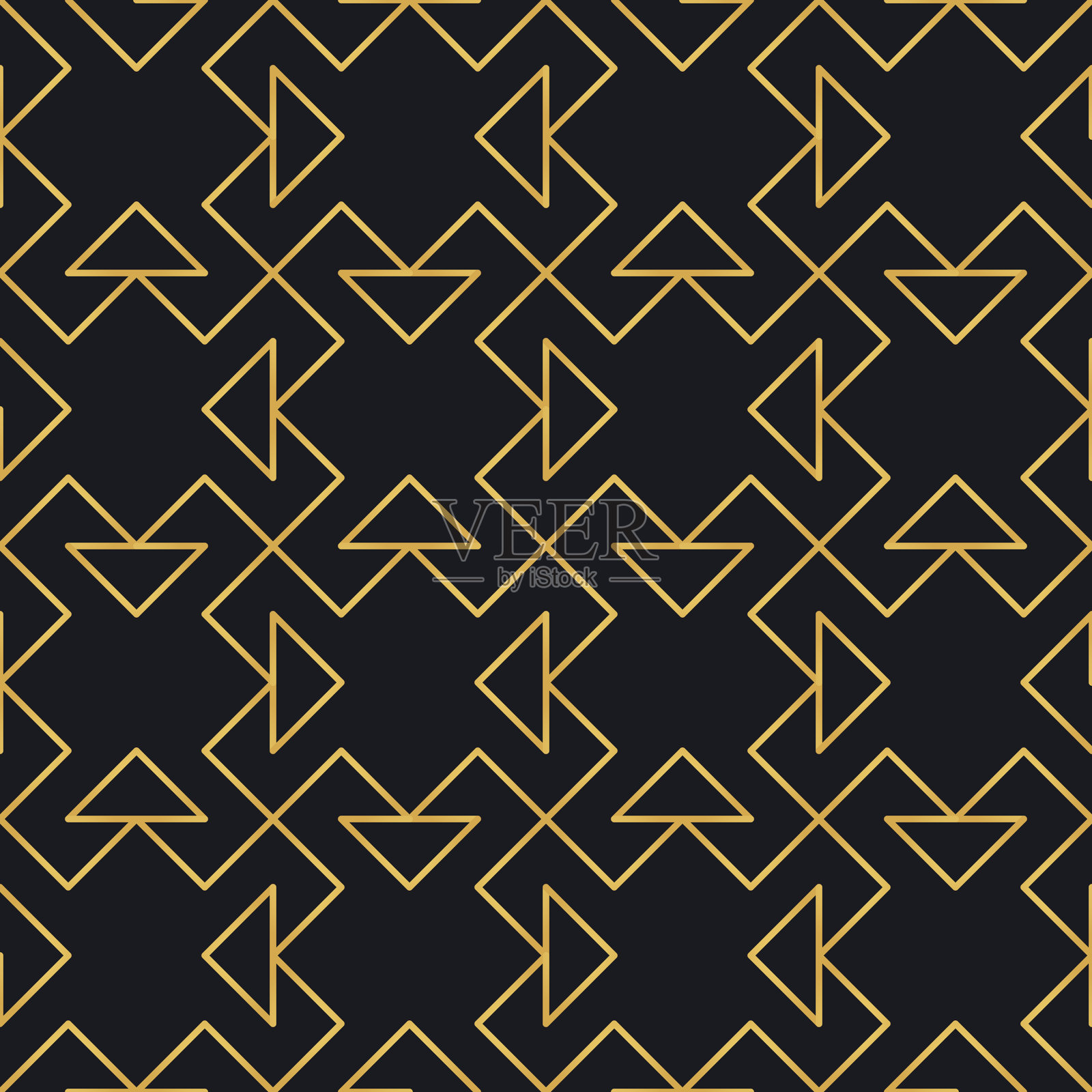 抽象无缝几何黄金线形图案插画图片素材