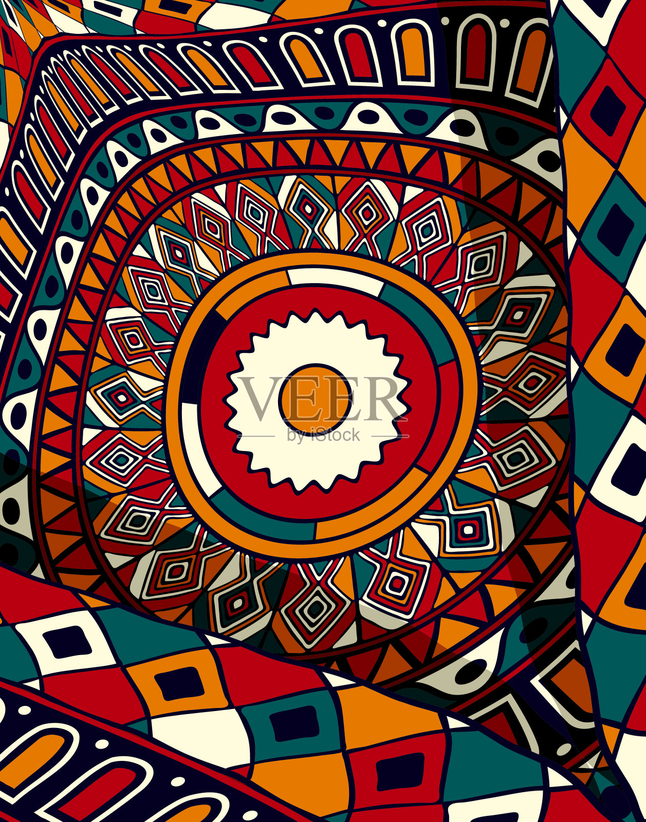 部落艺术背景2插画图片素材