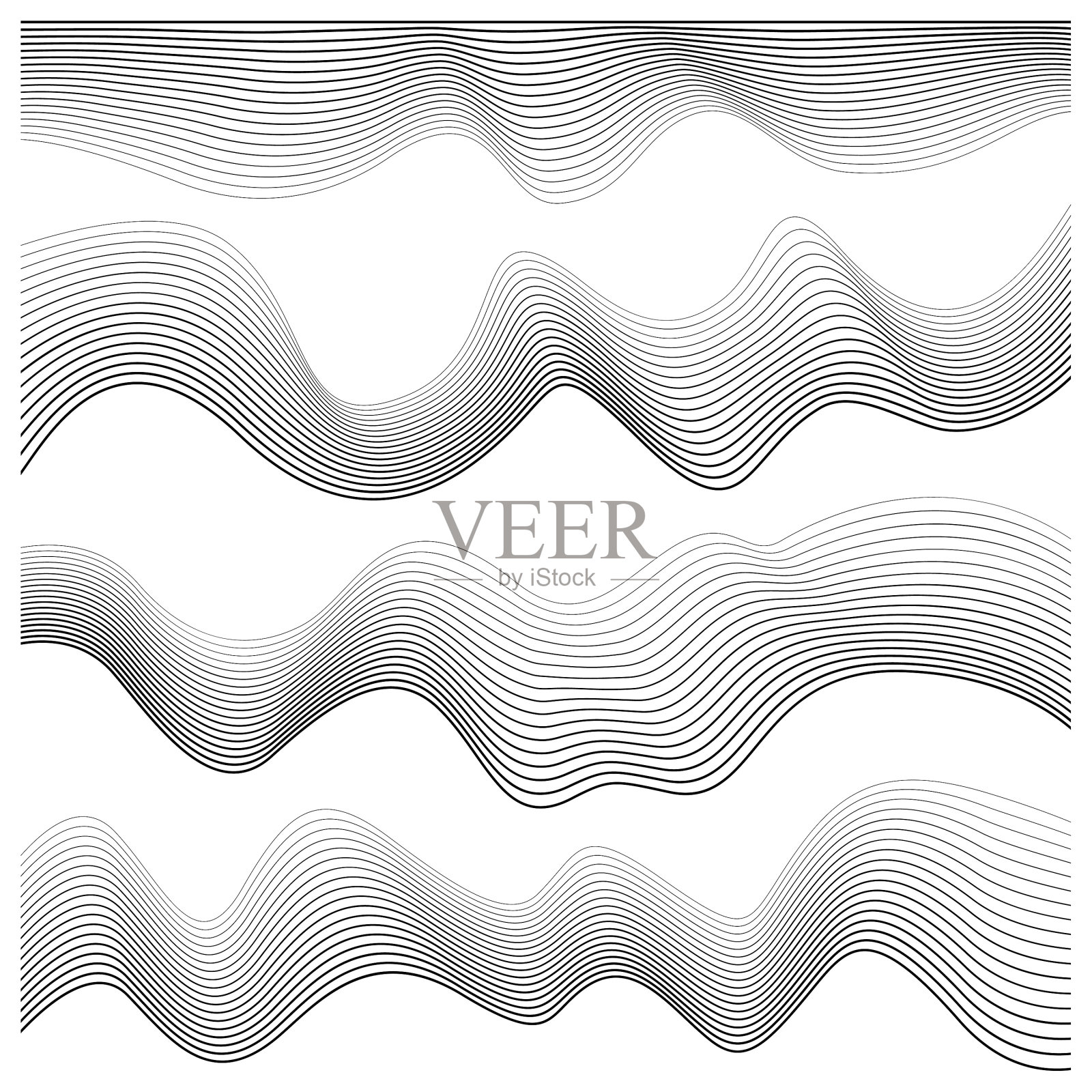 抽象图形波插画图片素材