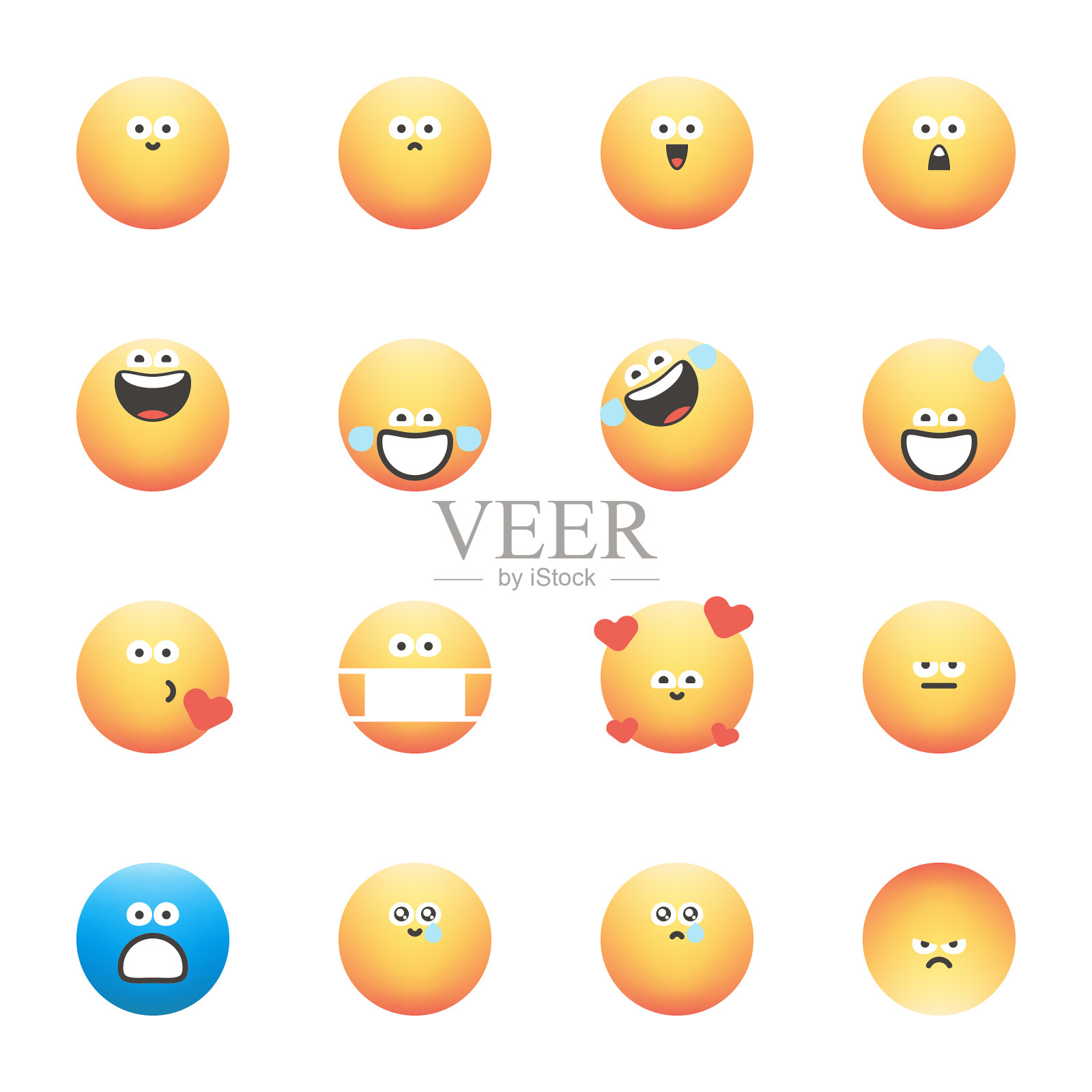 表情符号,大头,小特征图标素材