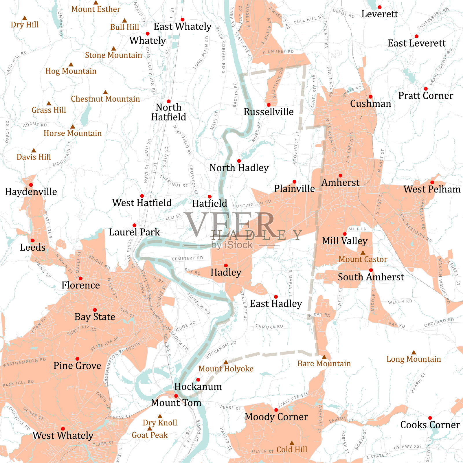 哈德利矢量路线图插画图片素材