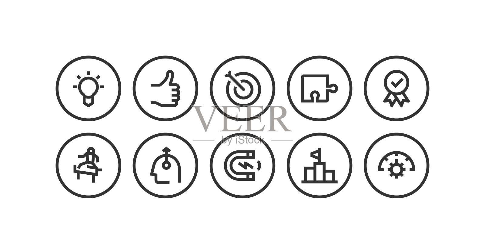 动机,想法,大拇指,动机,目标,态度,合作图标插画图片素材