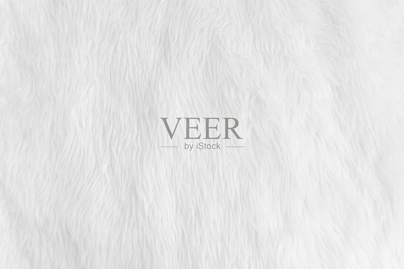 毛色底色为白色,质地柔软蓬松,毛绒绒的羊皮毛布,用于毛毯、地毯等室内装饰照片摄影图片