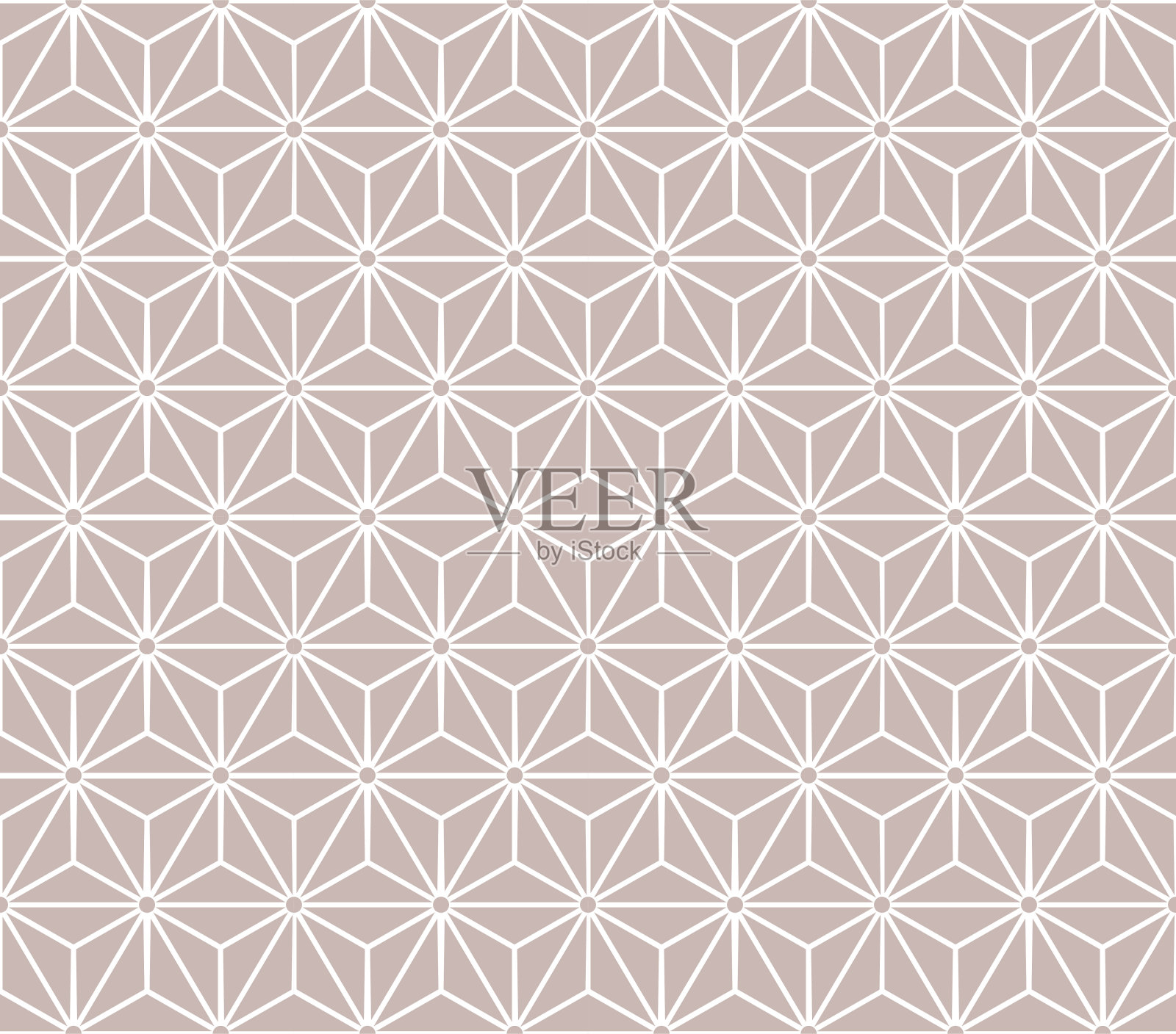 米色浅叶几何图案。观赏日本大麻叶背景。插画图片素材