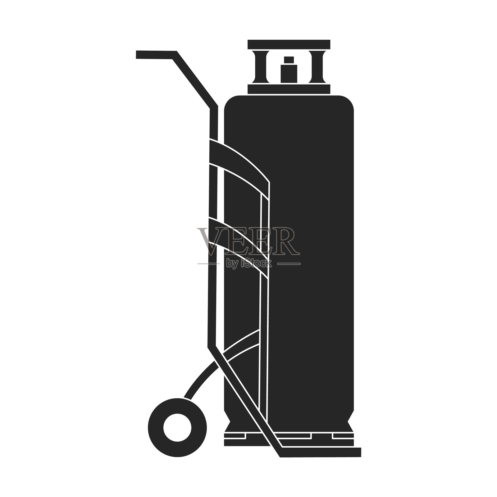 气瓶黑色图标插画图片素材