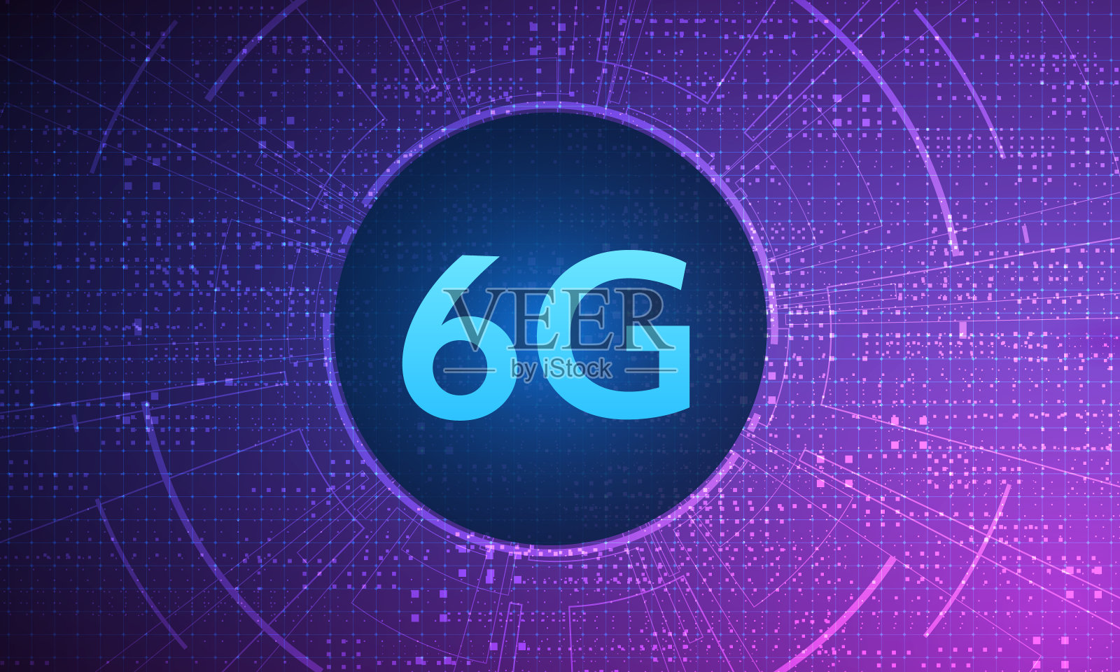 6G移动网络、新一代电信、高速移动互联网、插画图片素材