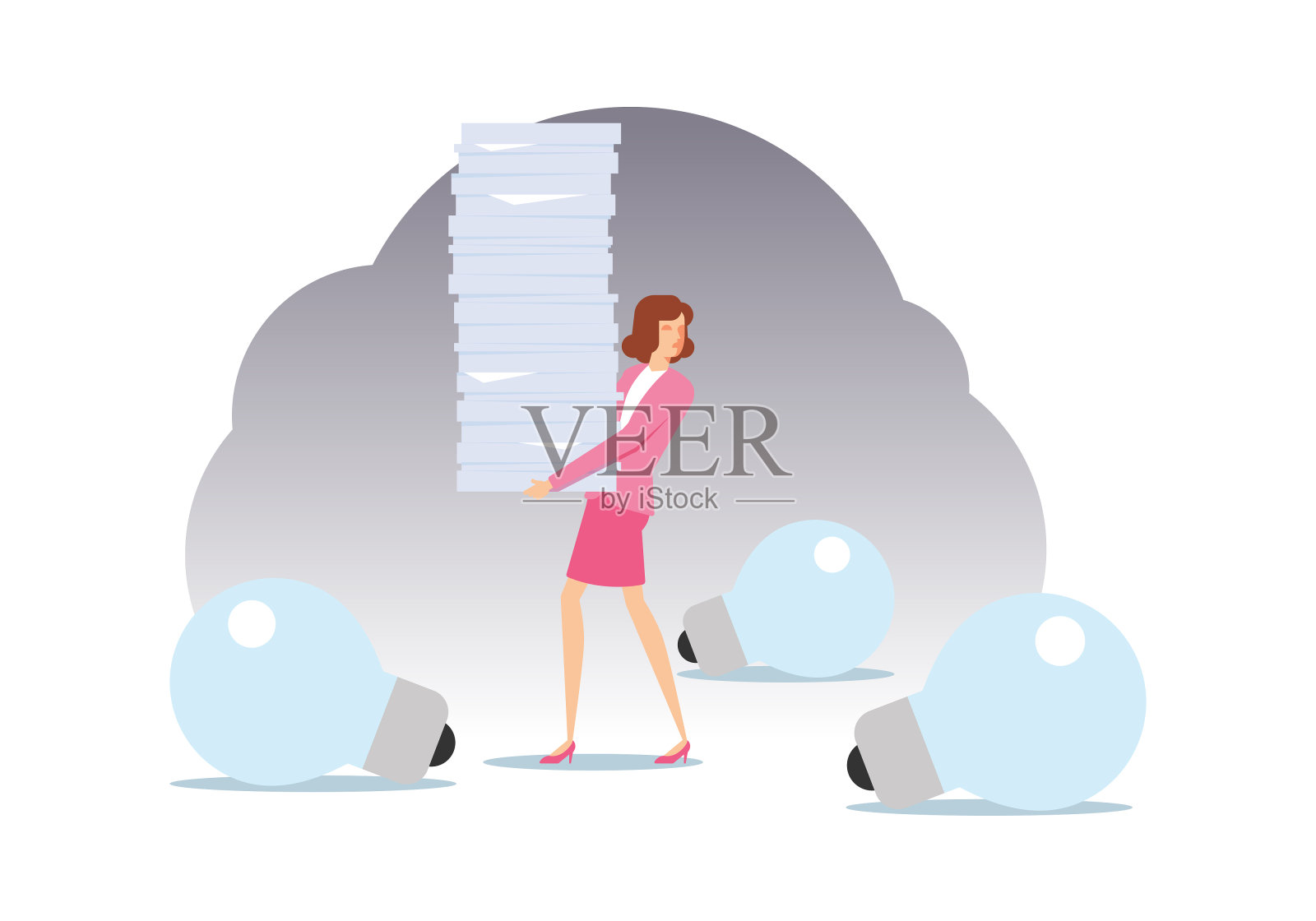 混乱插画图片素材