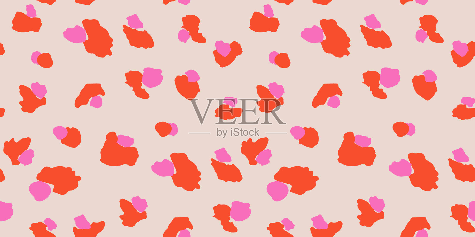 抽象豹皮无缝图案。动物图案。几何民俗装饰的社交媒体横幅,封面,壁纸。矢量插图。插画图片素材