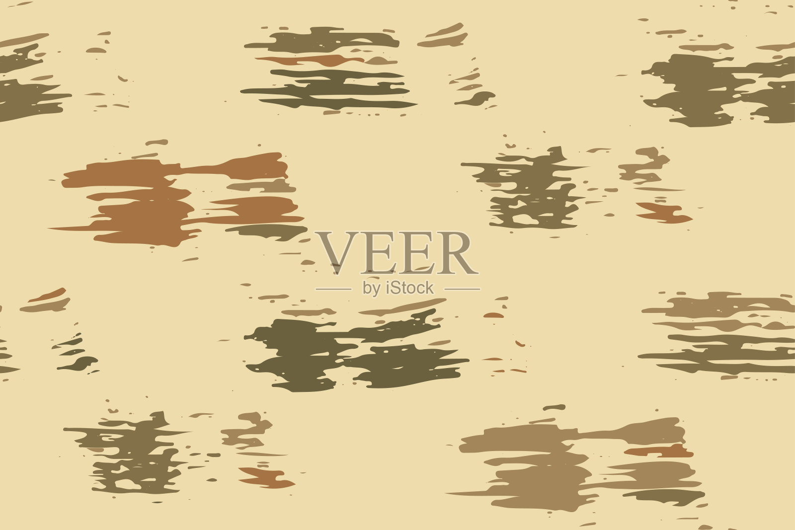 无缝图案,抽象的背景与笔触,油漆斑点在自然的颜色。矢量插图。插画图片素材