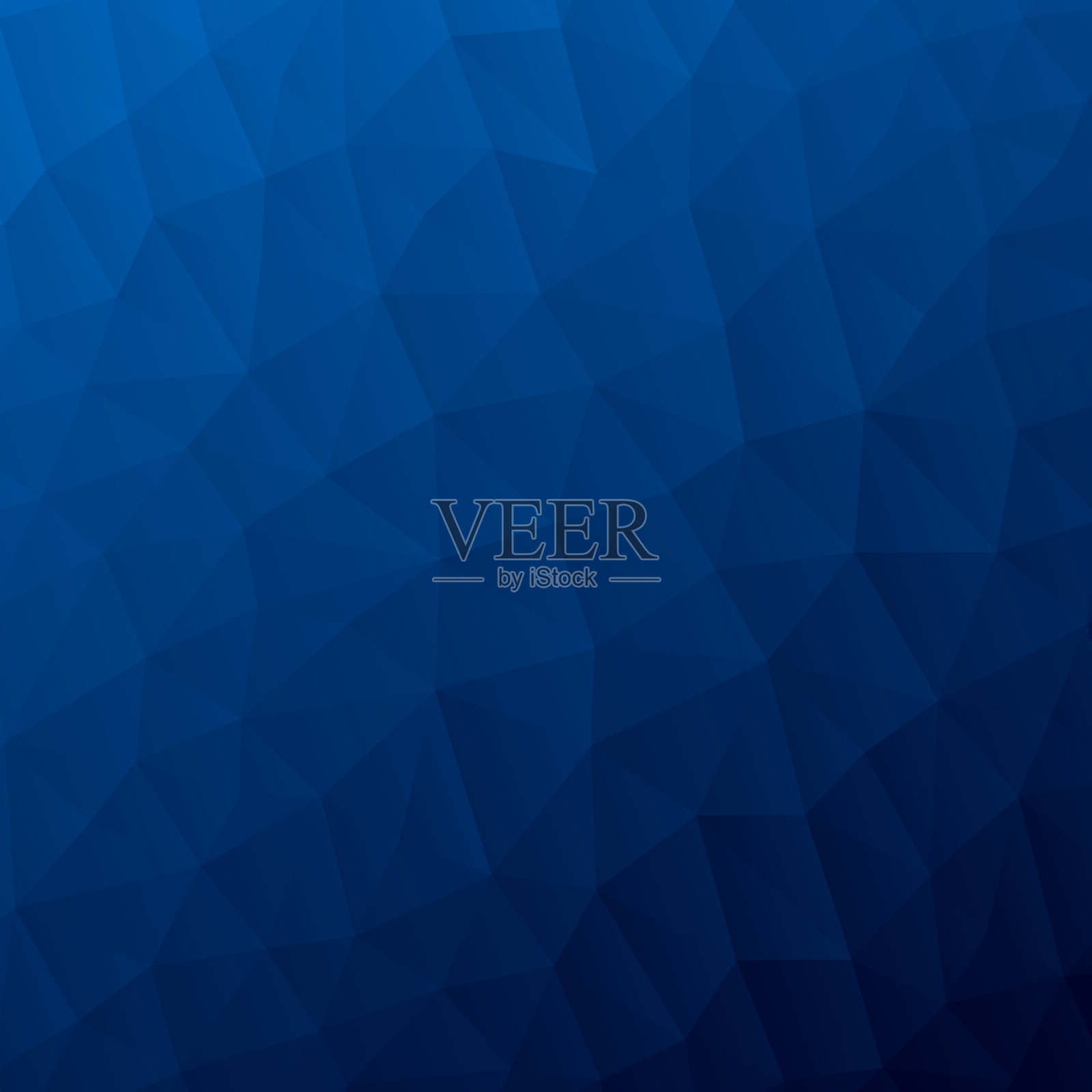 多边形马赛克与蓝色梯度-抽象几何背景-低多边形插画图片素材