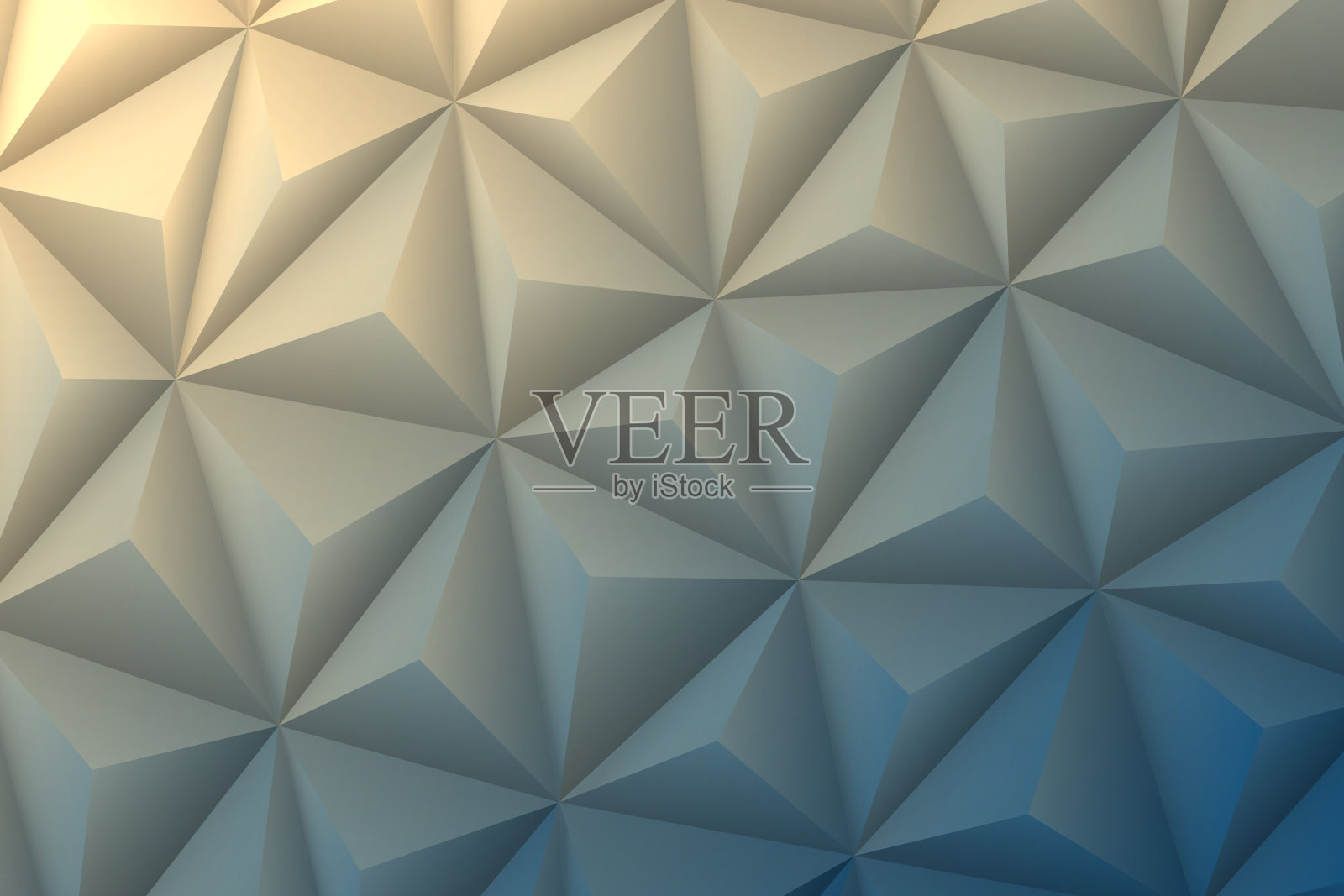 抽象几何纹理-低多边形背景-多边形马赛克-蓝色梯度插画图片素材