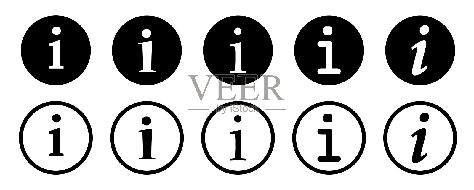 一组信息图标。社会图标。向量图标素材