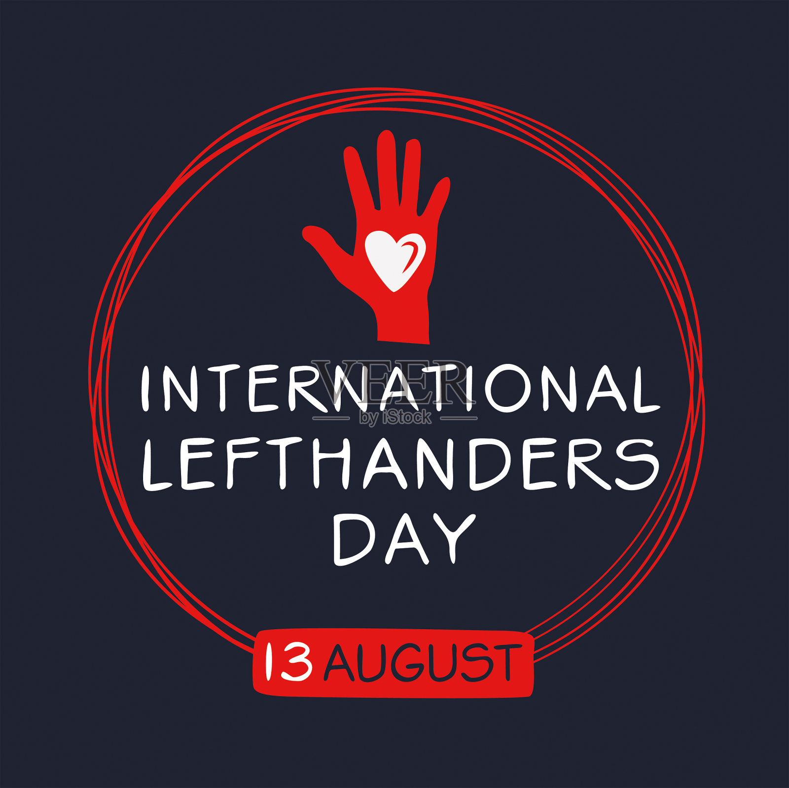 国际左撇子日插画图片素材