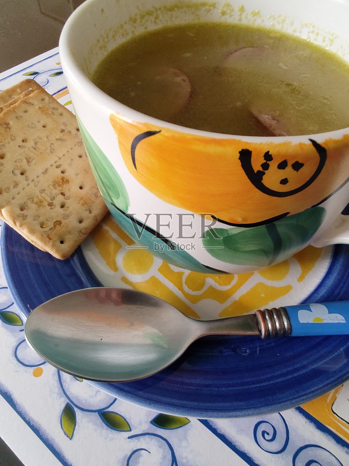 绿色的汤照片摄影图片