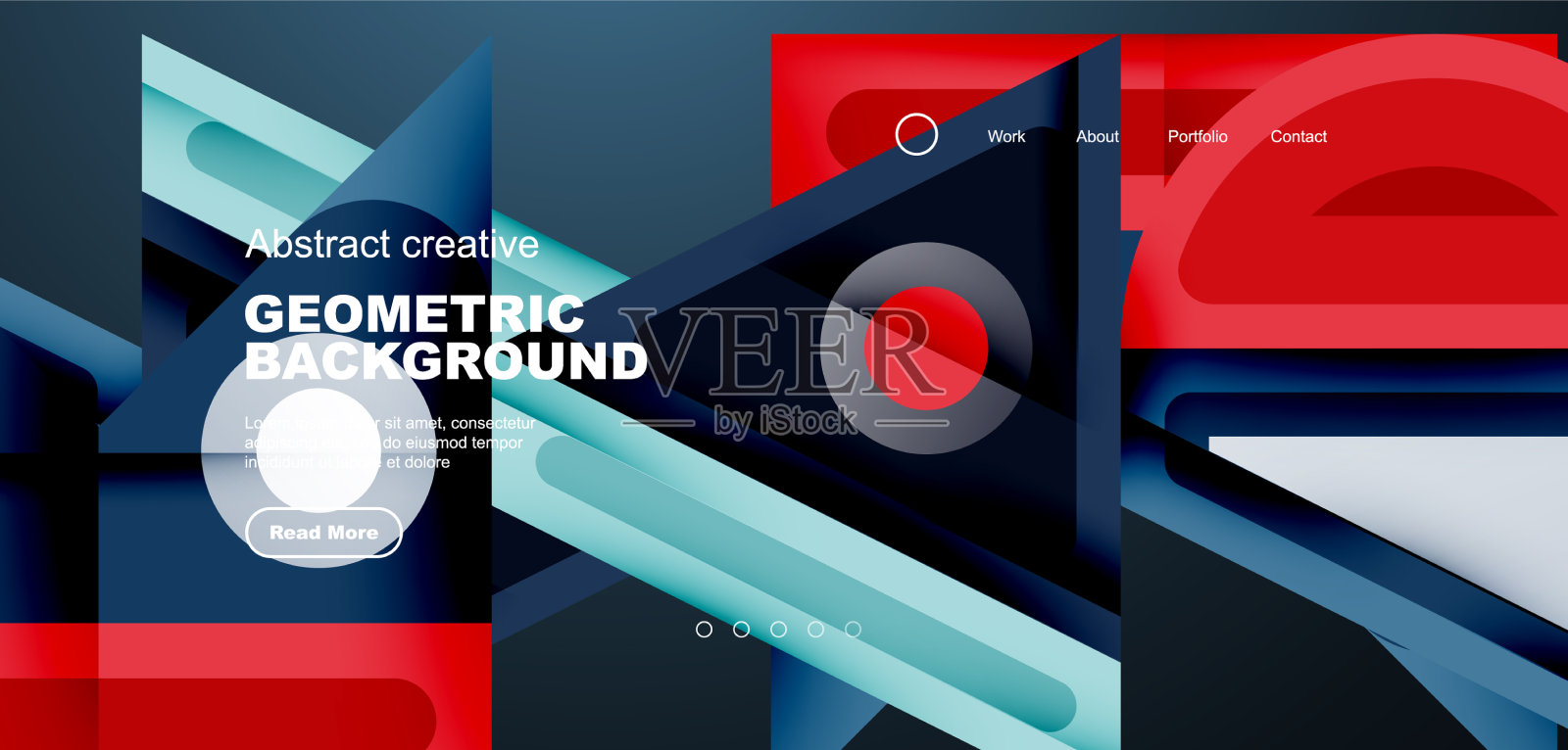 最小的登陆页几何形状业务插画图片素材