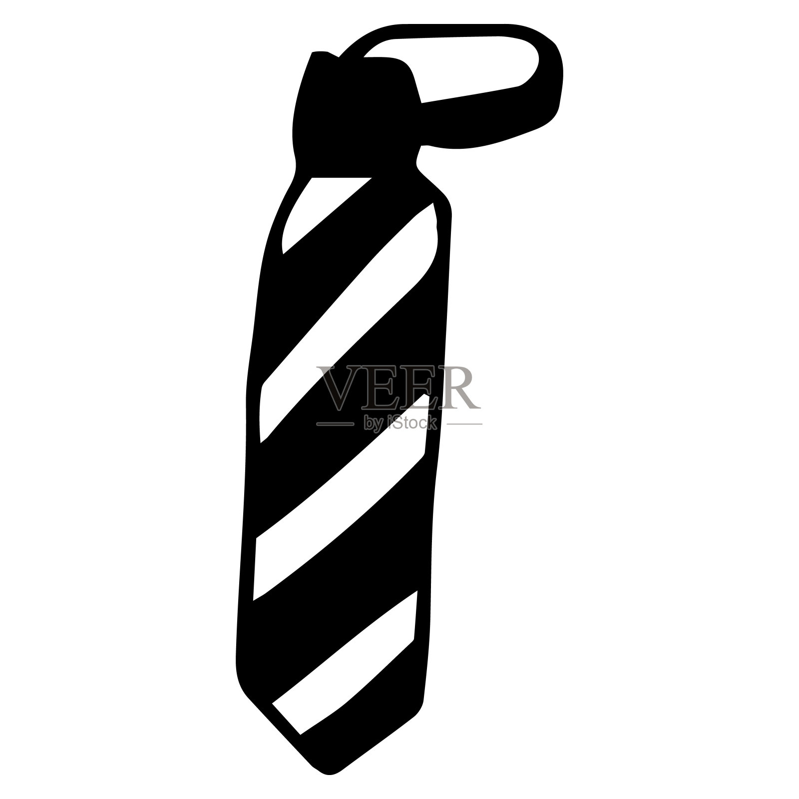 矢量涂鸦元素条纹领带白色背景插画图片素材