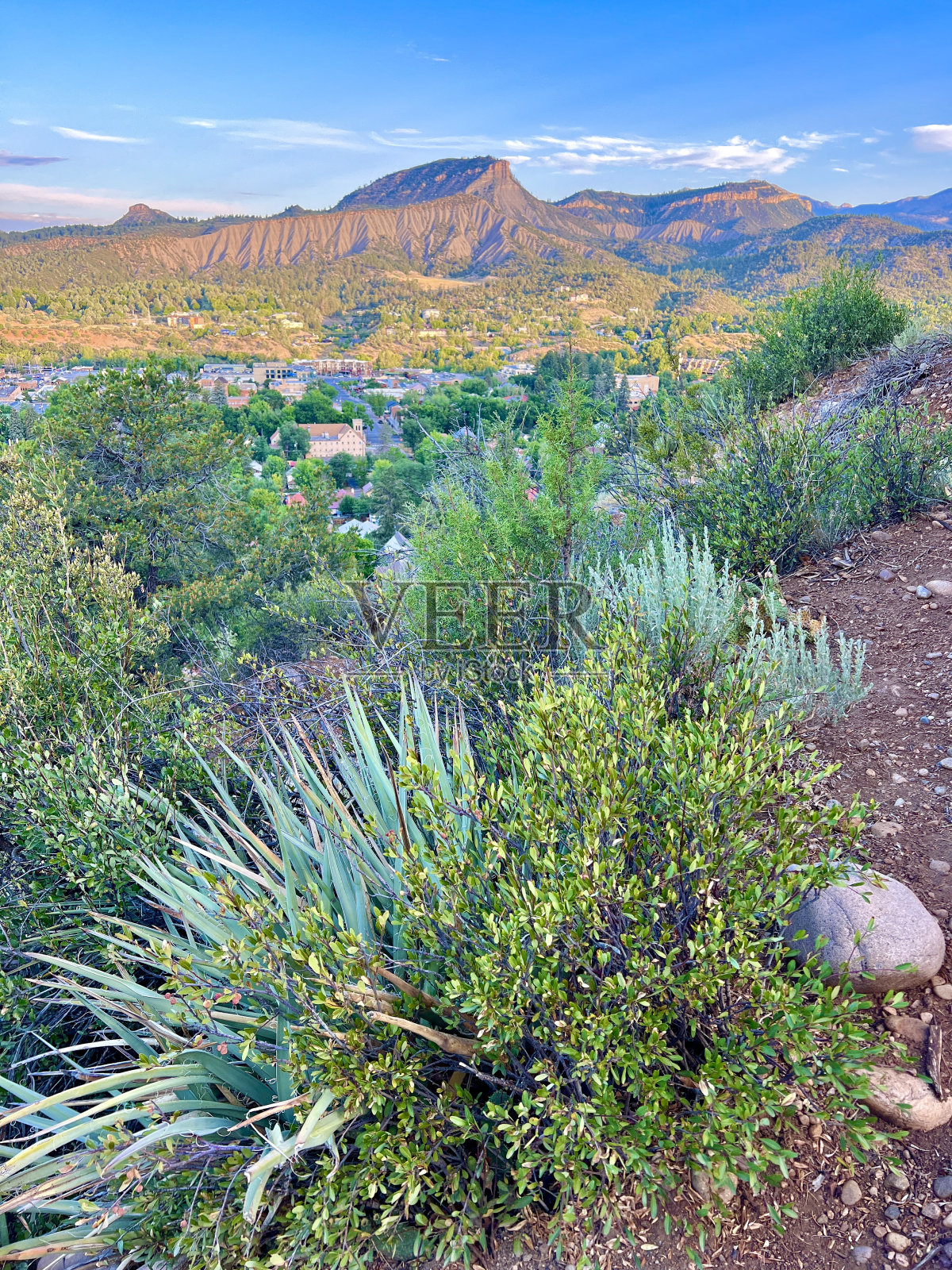 科罗拉多州杜兰戈的山顶照片摄影图片