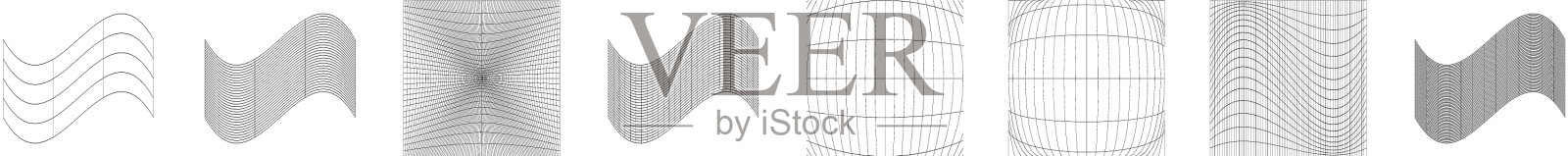 格栅格栅线框用插画图片素材