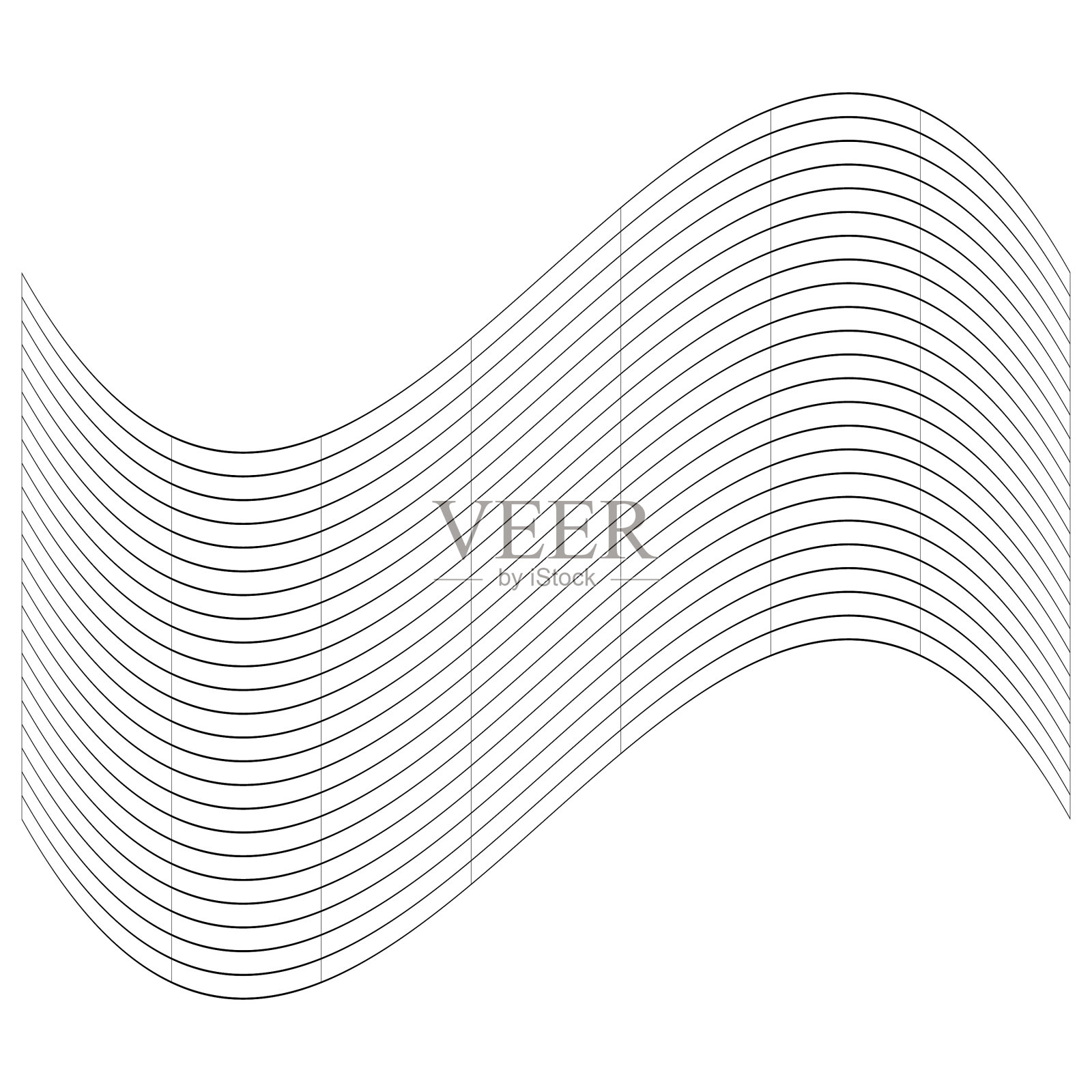 格栅格栅线框用插画图片素材