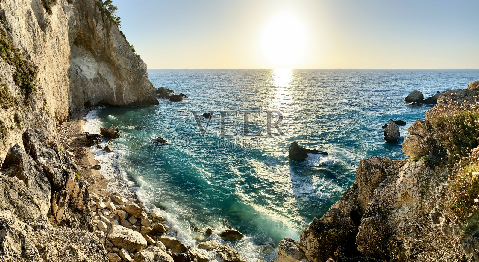 希腊夏季首选旅游目的地莱夫卡达岛照片摄影图片