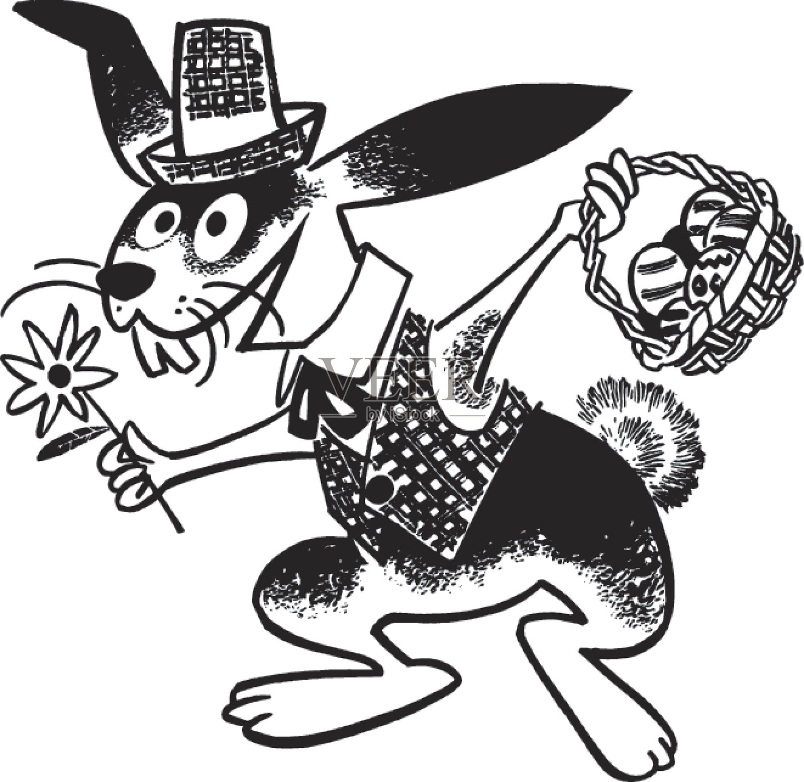 复活节兔子插画插画图片素材