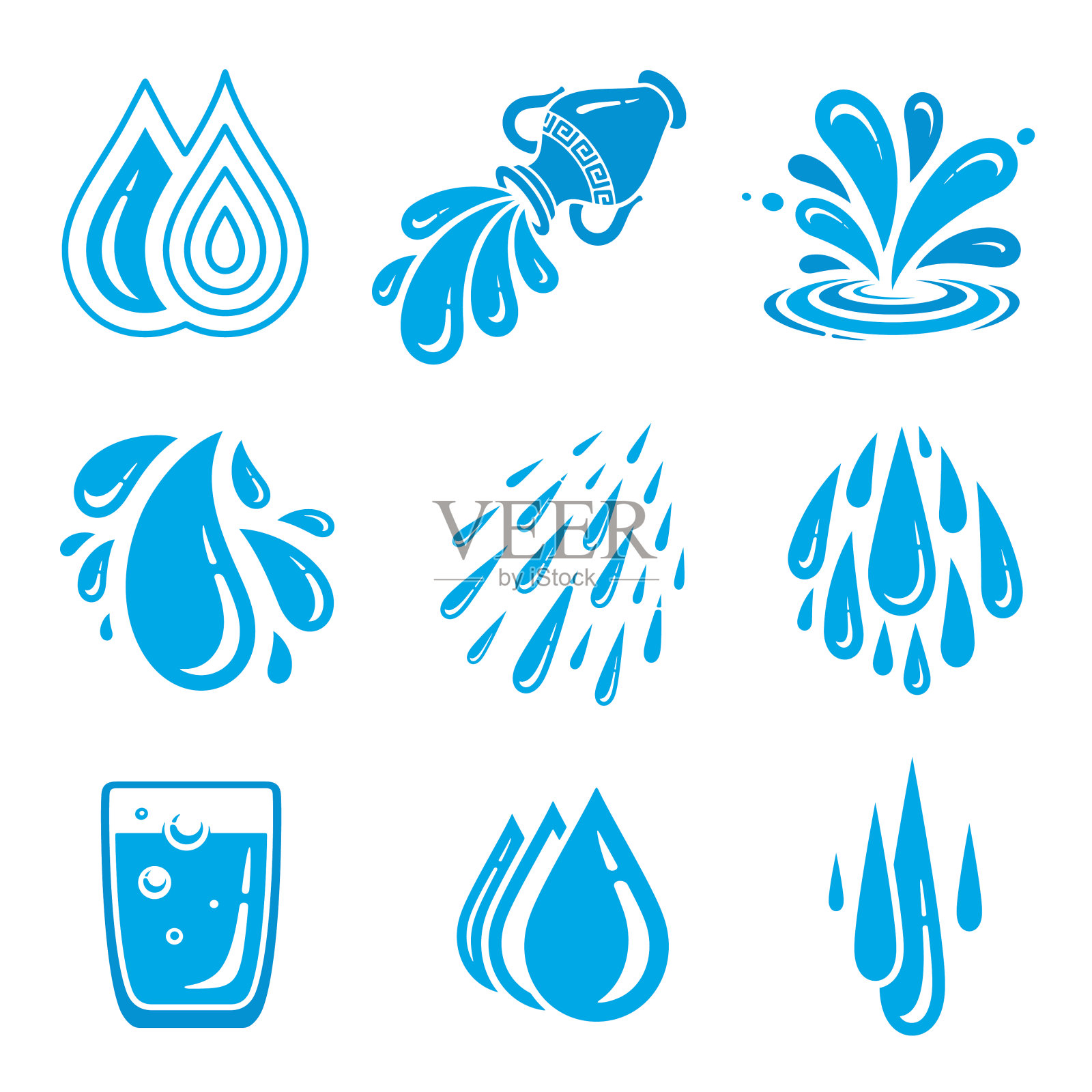 水的图标插画图片素材