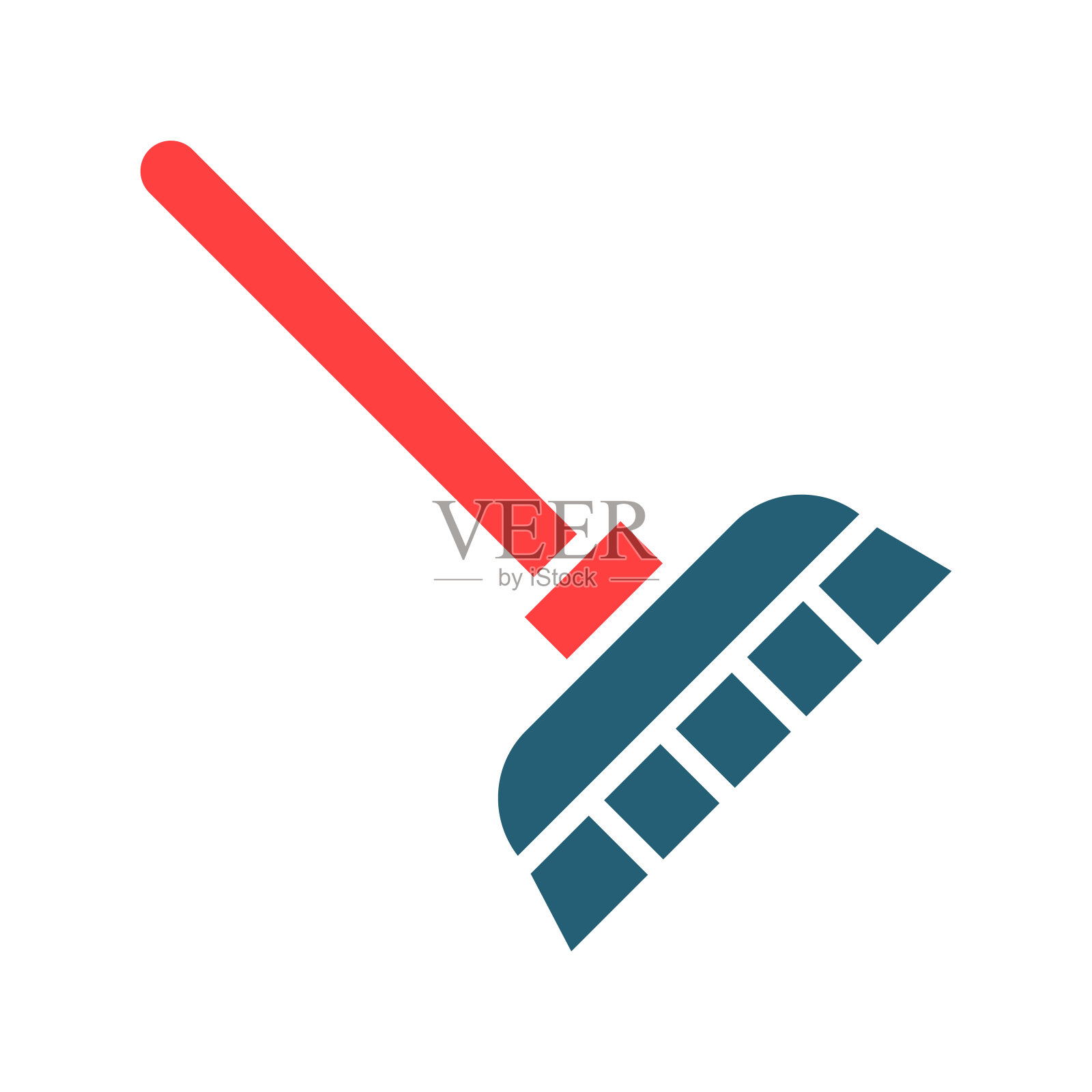 扫帚字形两色图标个人和商业用途。插画图片素材