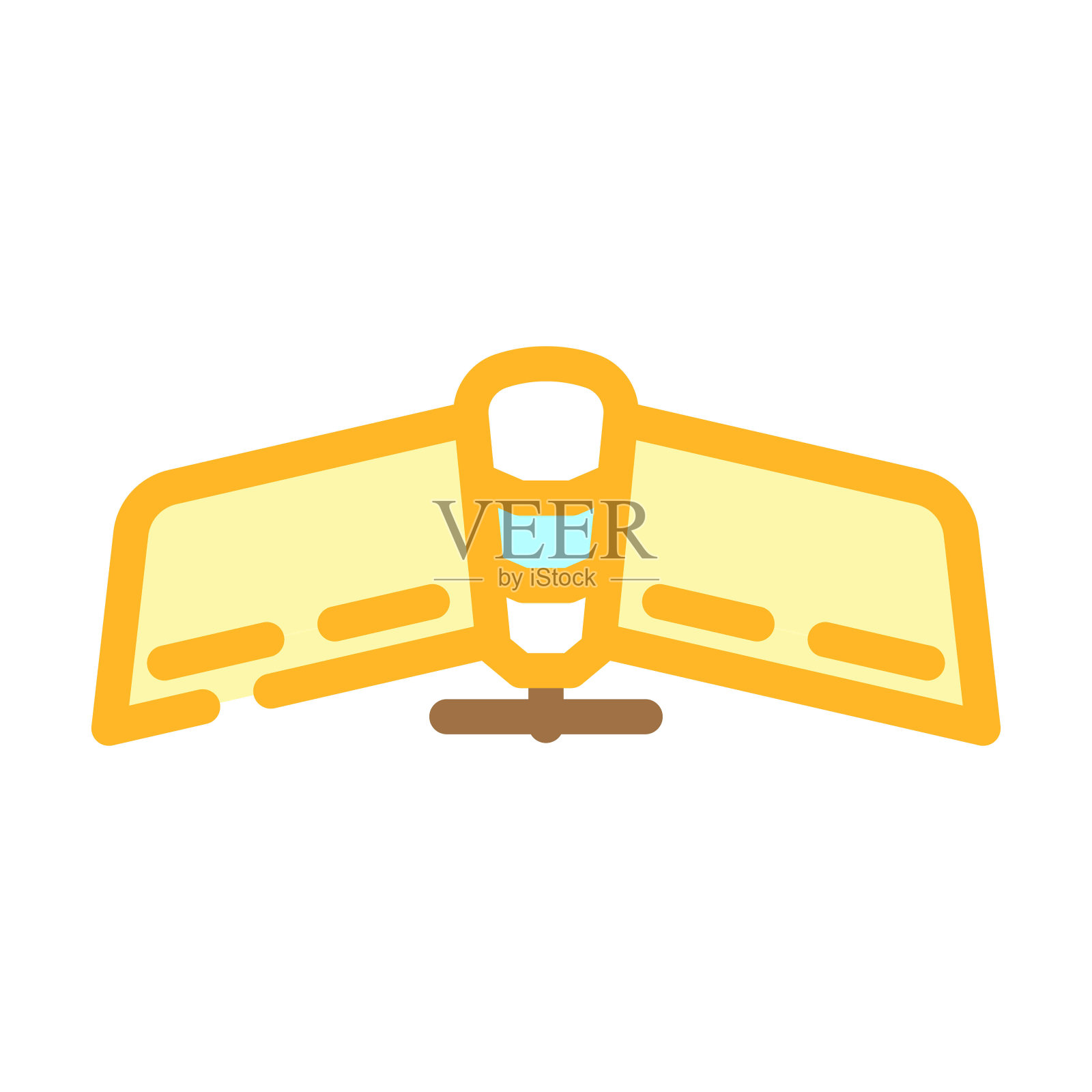 无人机航空工程师彩色图标矢量插图图标素材