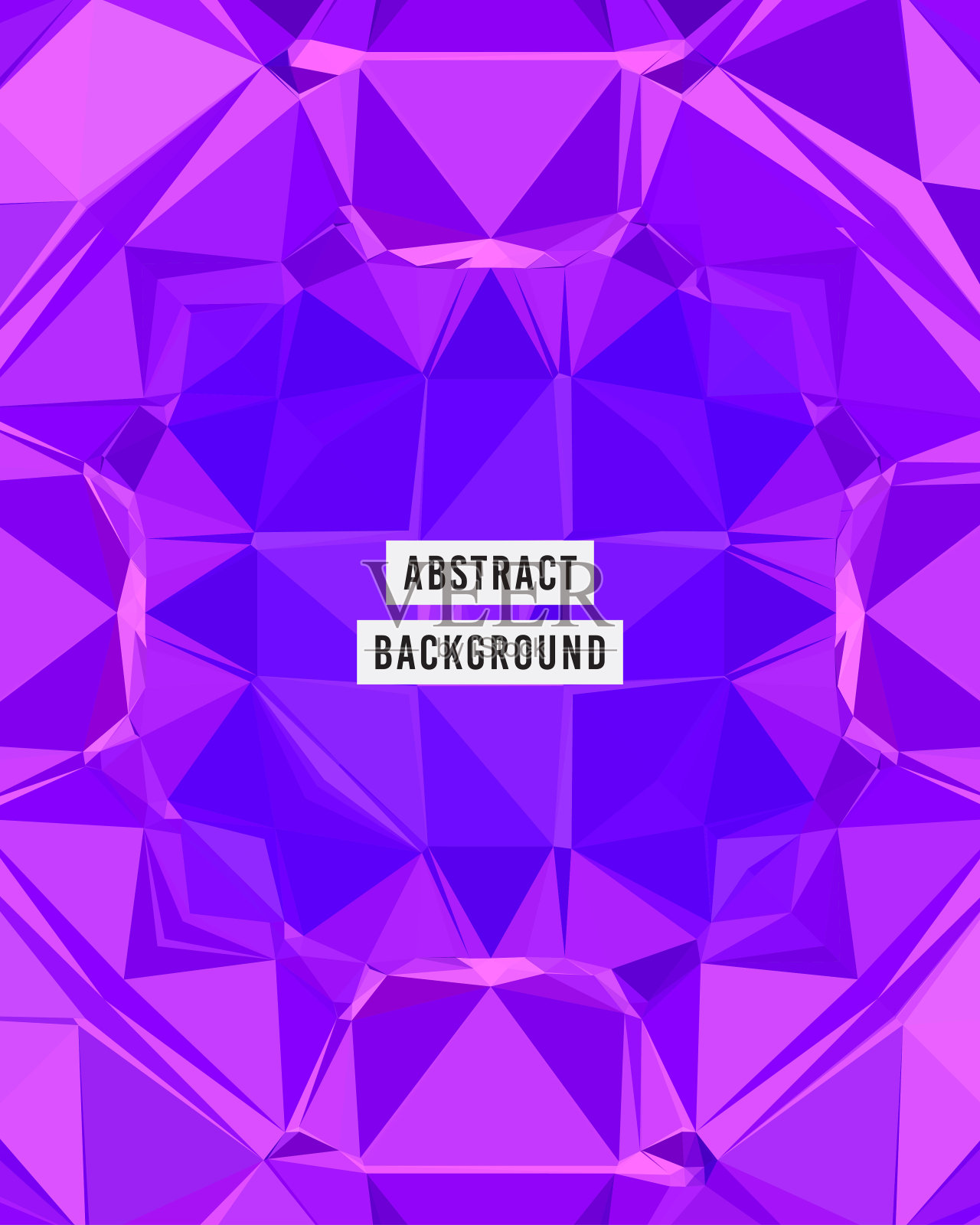 抽象对称多边形图形艺术紫色背景插画图片素材