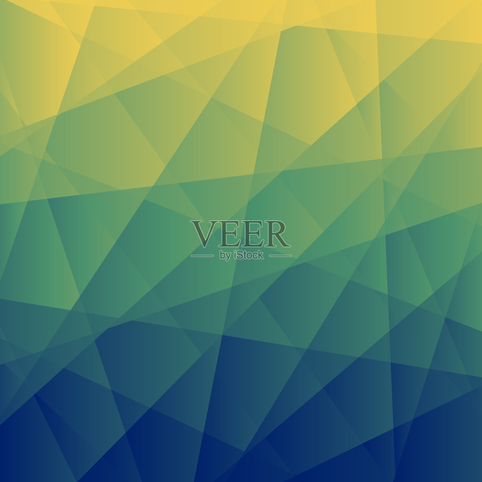 抽象几何背景-多边形马赛克与绿色梯度插画图片素材