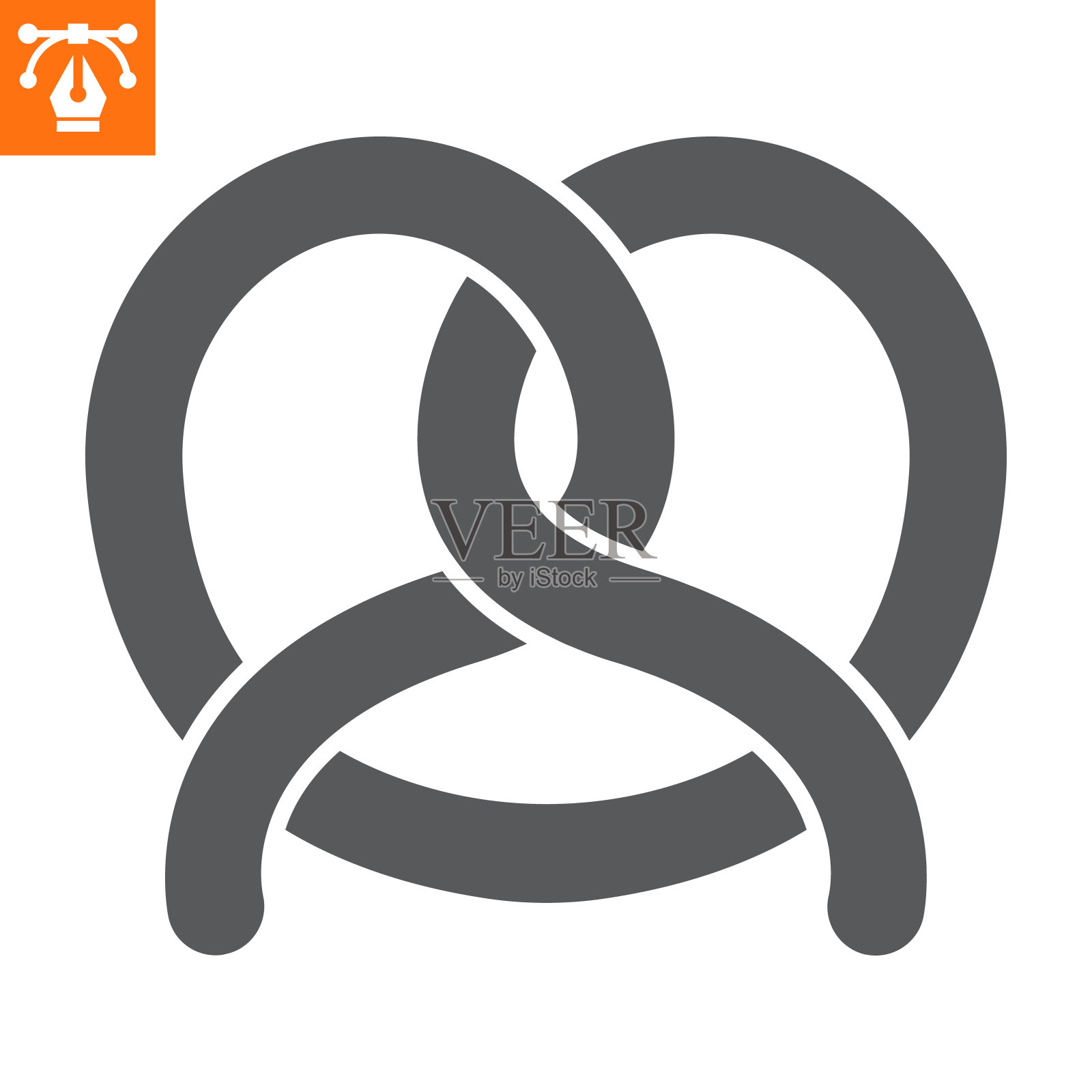 椒盐卷饼固体图标插画图片素材