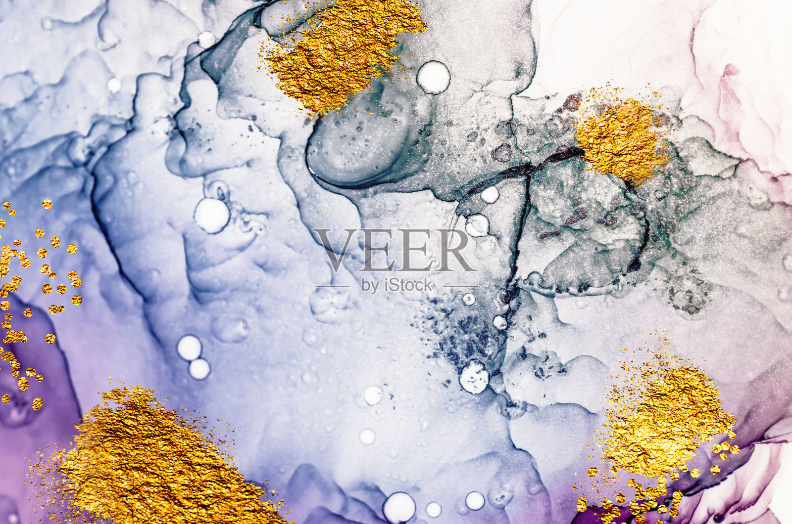 金色的天空。奢侈的艺术。北金-大理石。插画图片素材