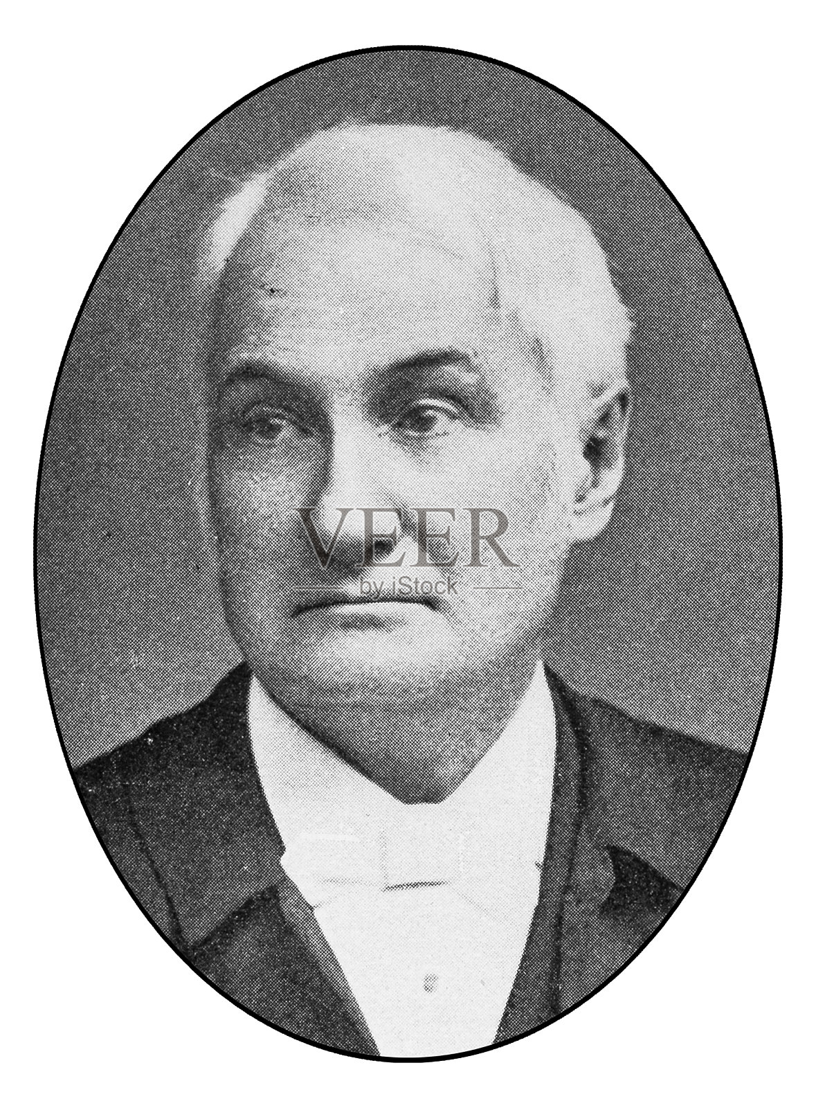 著名纽约人肖像:查斯·西摩·罗宾逊插画图片素材