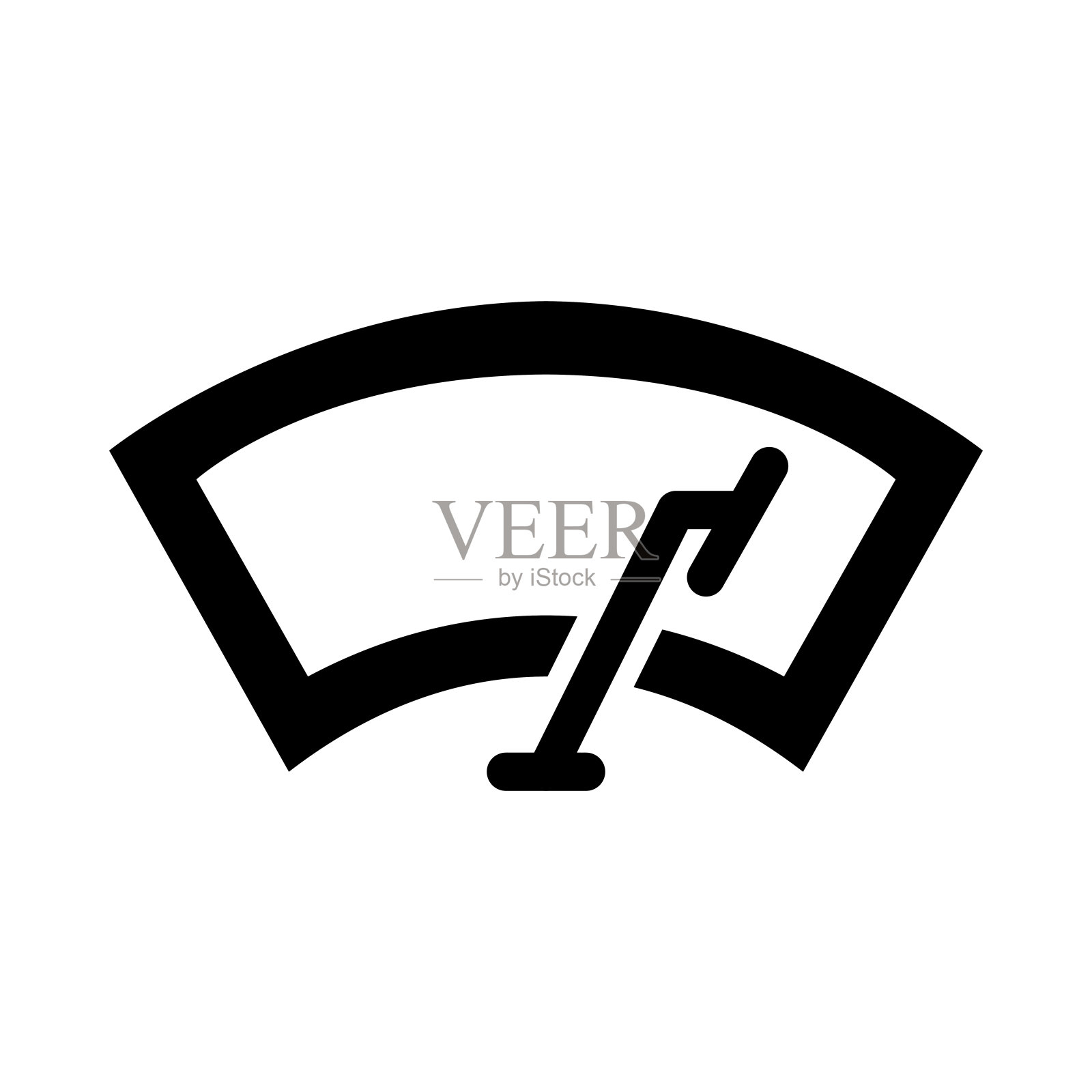 用于个人和商业用途的雨刷矢量字形图标。插画图片素材