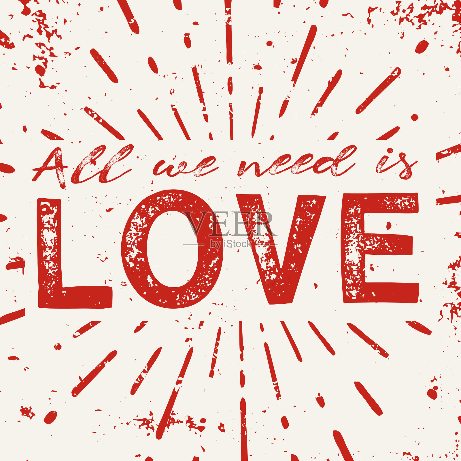 我们需要的就是爱-垃圾卡插画图片素材