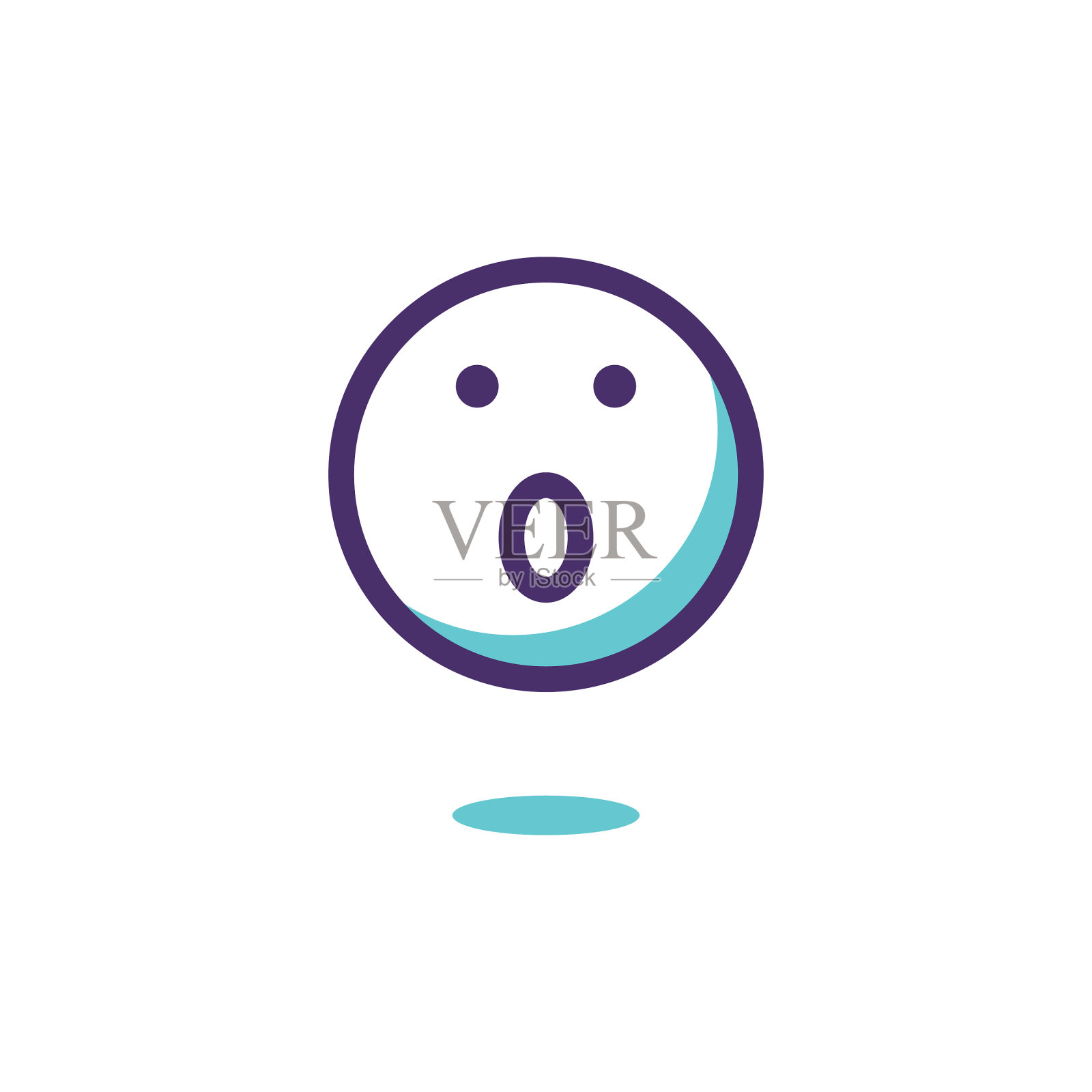 表情线艺术设计蓝色阴影插画图片素材