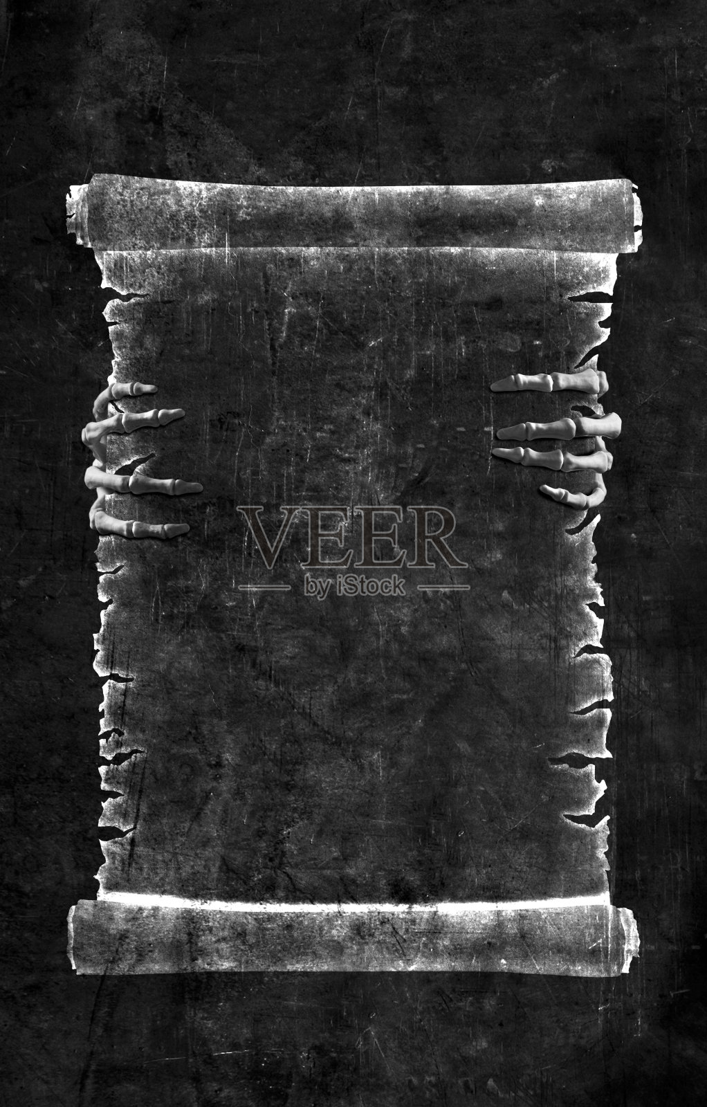 持骨卷轴照片摄影图片