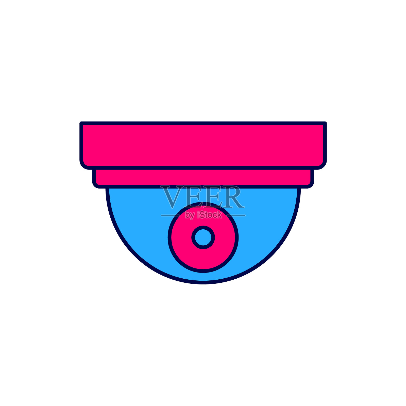 填充轮廓运动传感器图标隔离在白色背景。向量图标素材