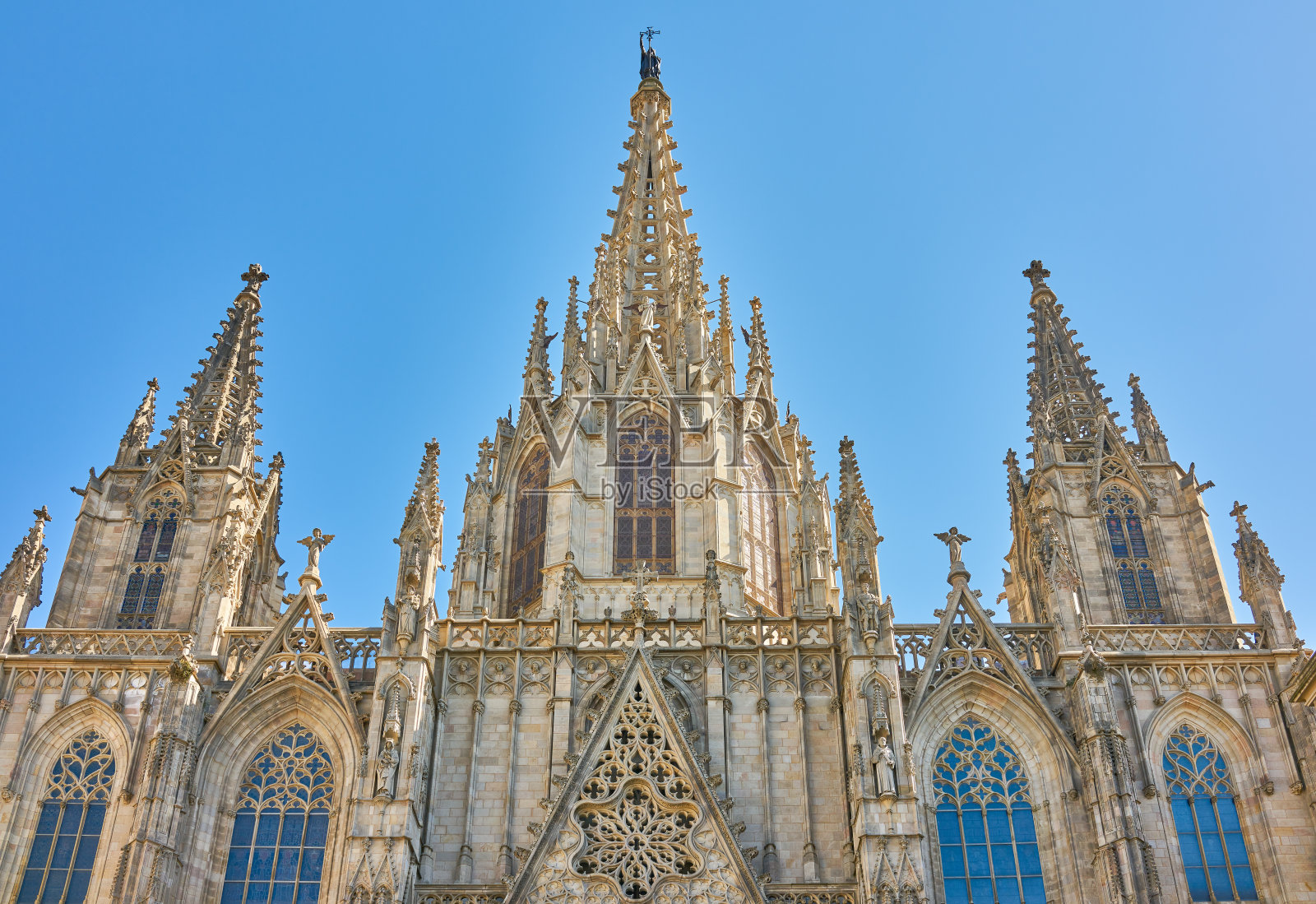 巴塞罗那,la Cathedraal de la Seu照片摄影图片