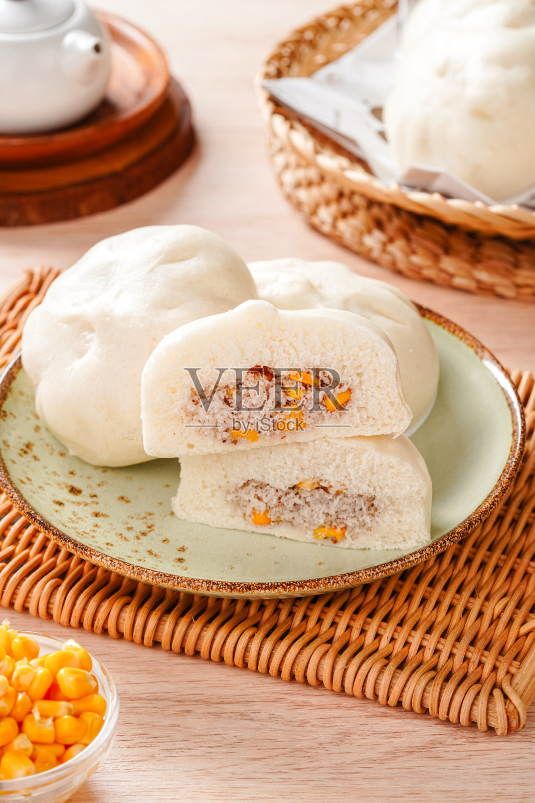 中国包子照片摄影图片