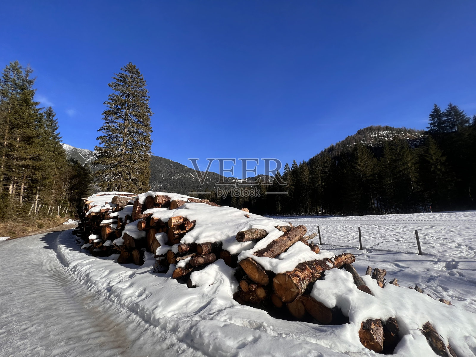 Achenkirch位于Schwaz Tirol Karwendel奥地利山区的Achensee营地旁边照片摄影图片