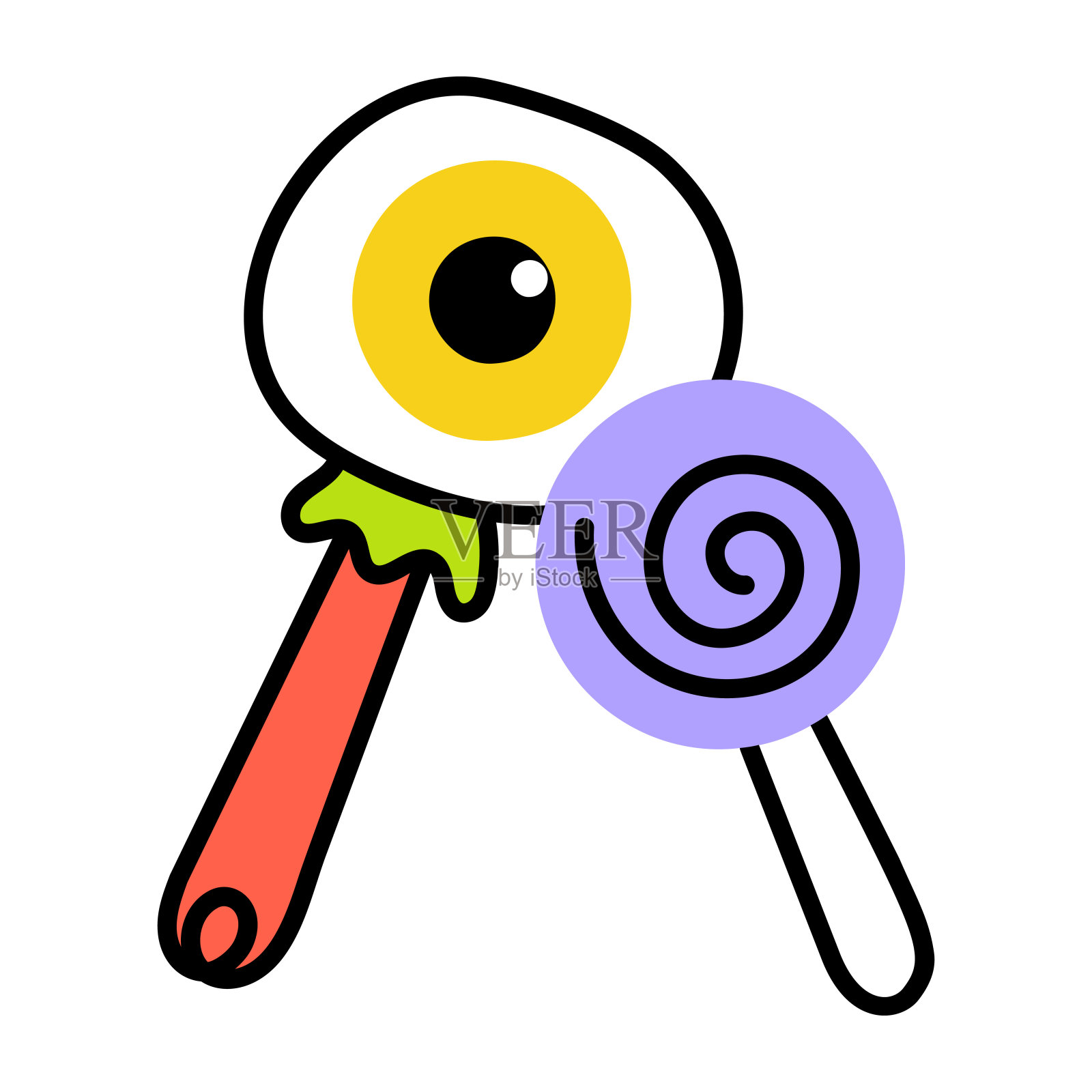 令人毛骨悚然的糖果插画图片素材